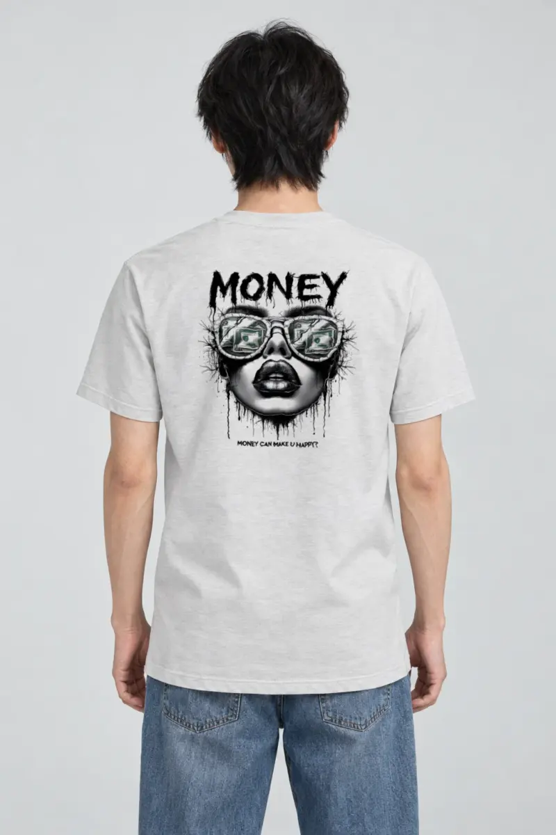 "Money Can Make U Happy?" Heavyweight Unisex Crewneck T-shirt
