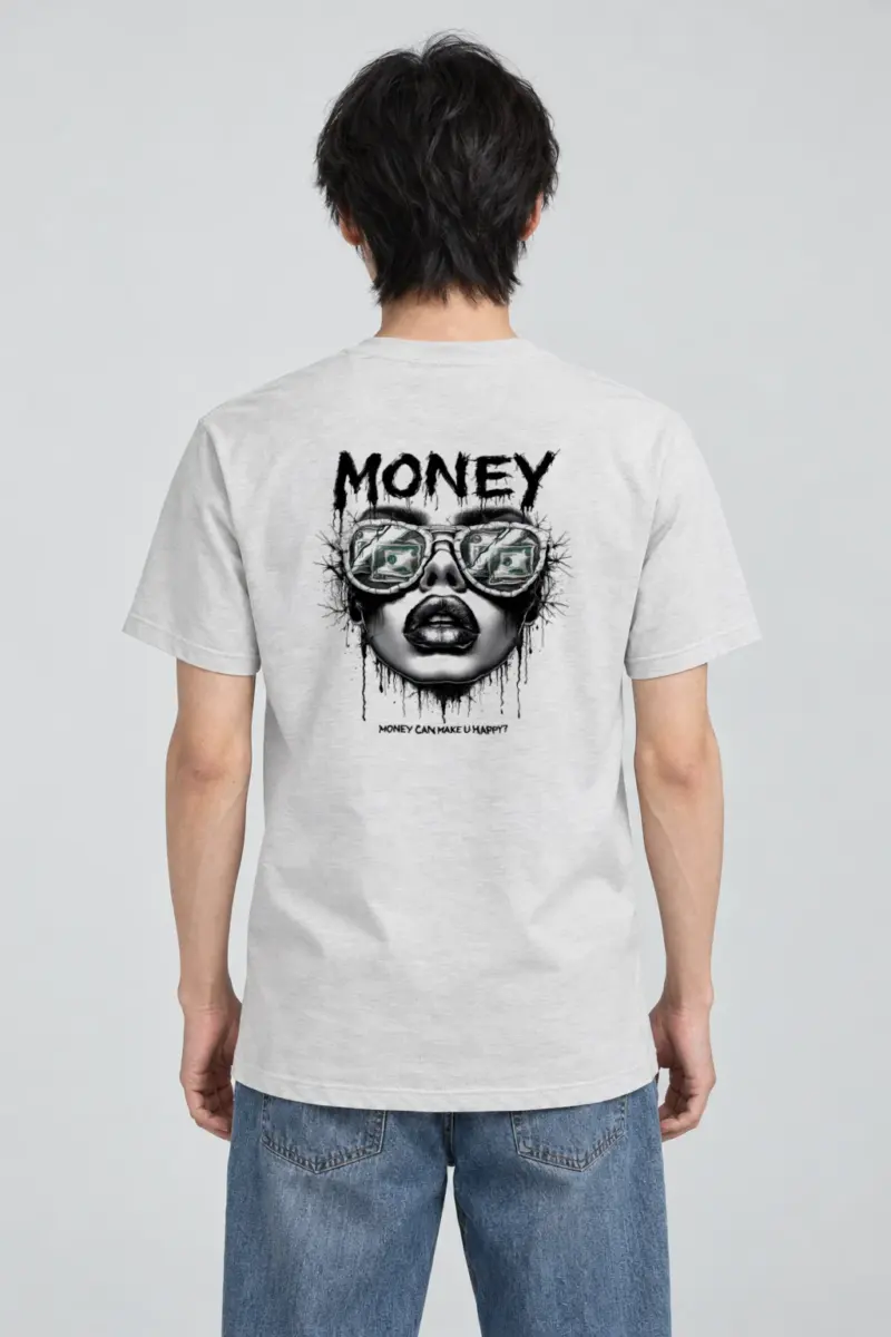 "Money Can Make U Happy?" Heavyweight Unisex Crewneck T-shirt