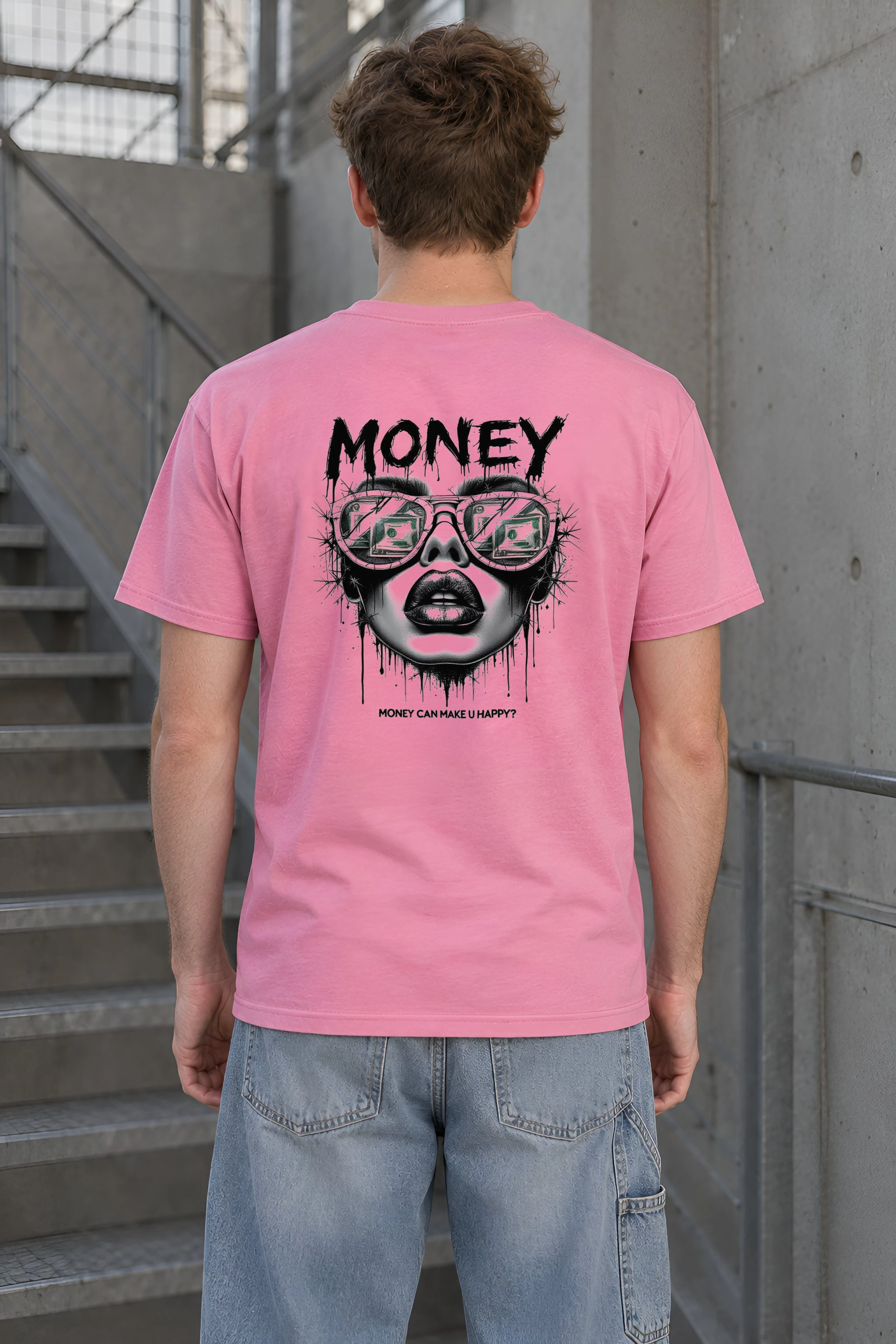 "Money Can Make U Happy?" Heavyweight Unisex Crewneck T-shirt