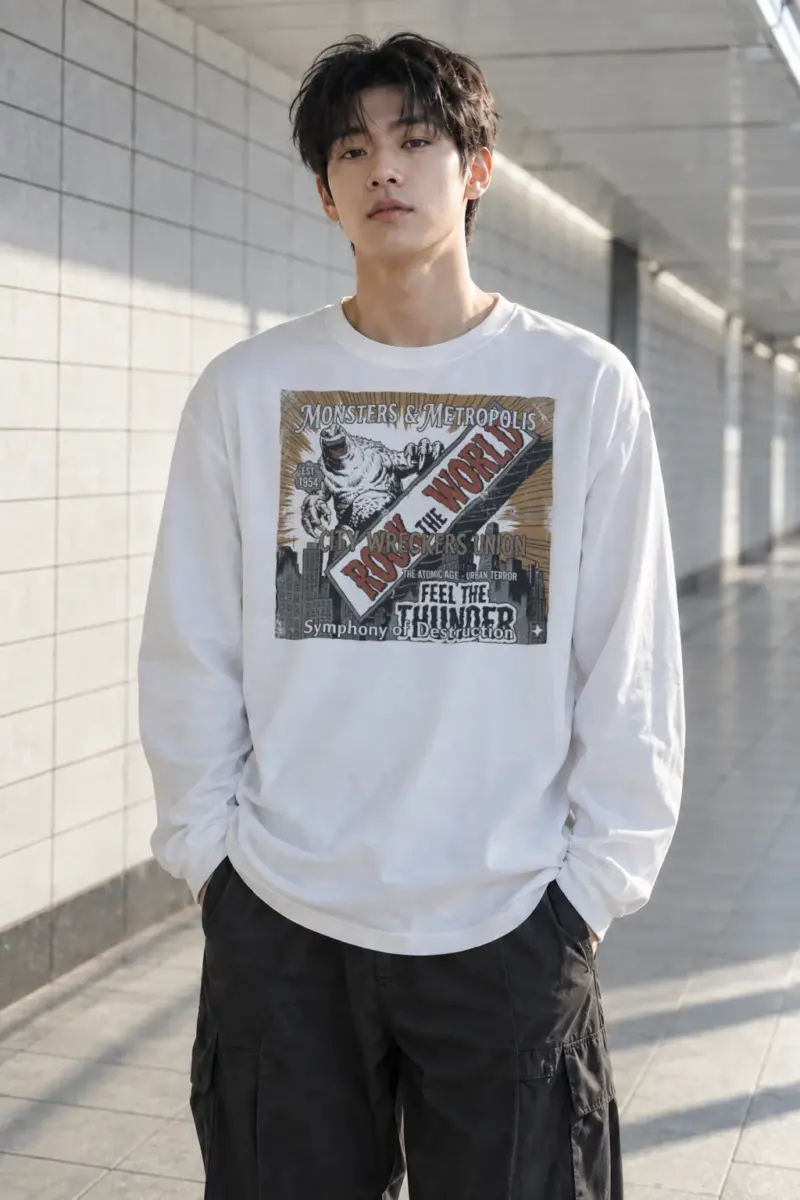 "Monsters And Metropolis" Unisex Longsleeve T-shirt | Gildan 2400