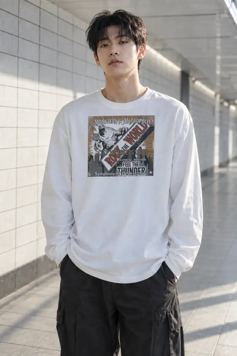 "Monsters And Metropolis" Unisex Longsleeve T-shirt | Gildan 2400