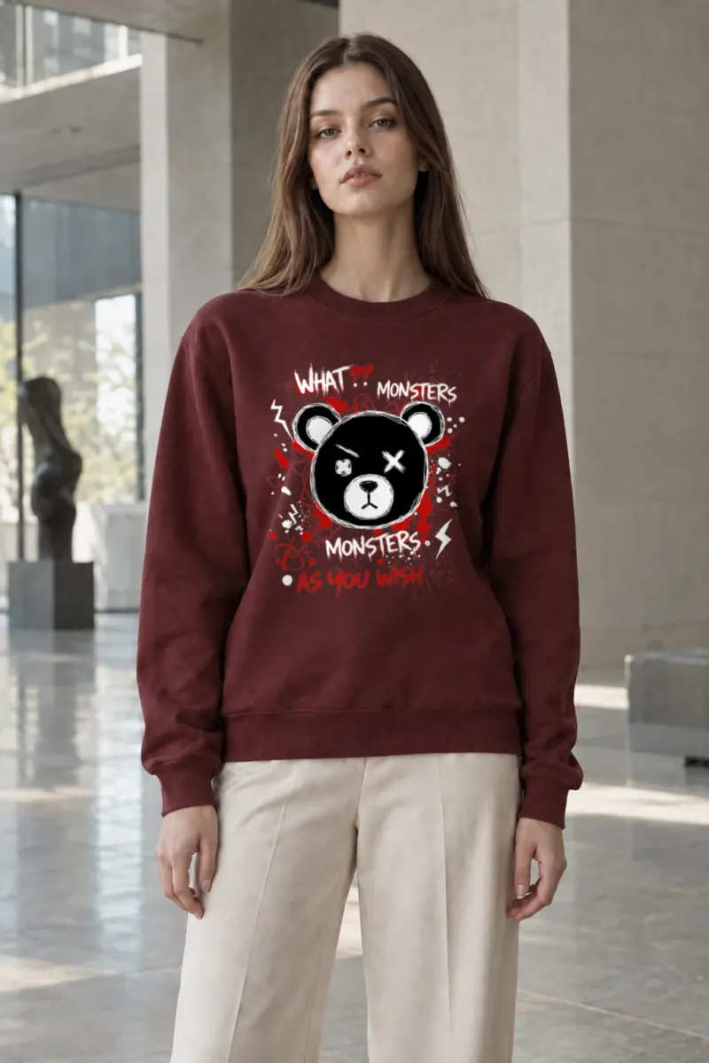 "Monsters As You Wish" Heavy Blend Unisex Crewneck Sweatshirt | Gildan 18000
