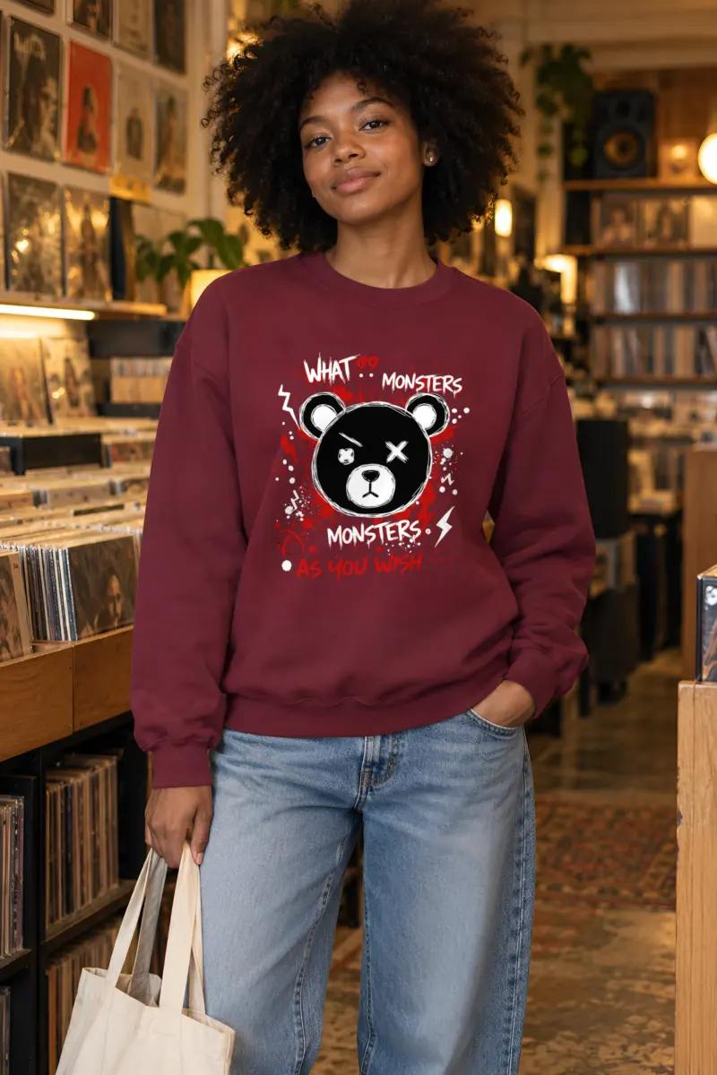 "Monsters As You Wish" Heavy Blend Unisex Crewneck Sweatshirt