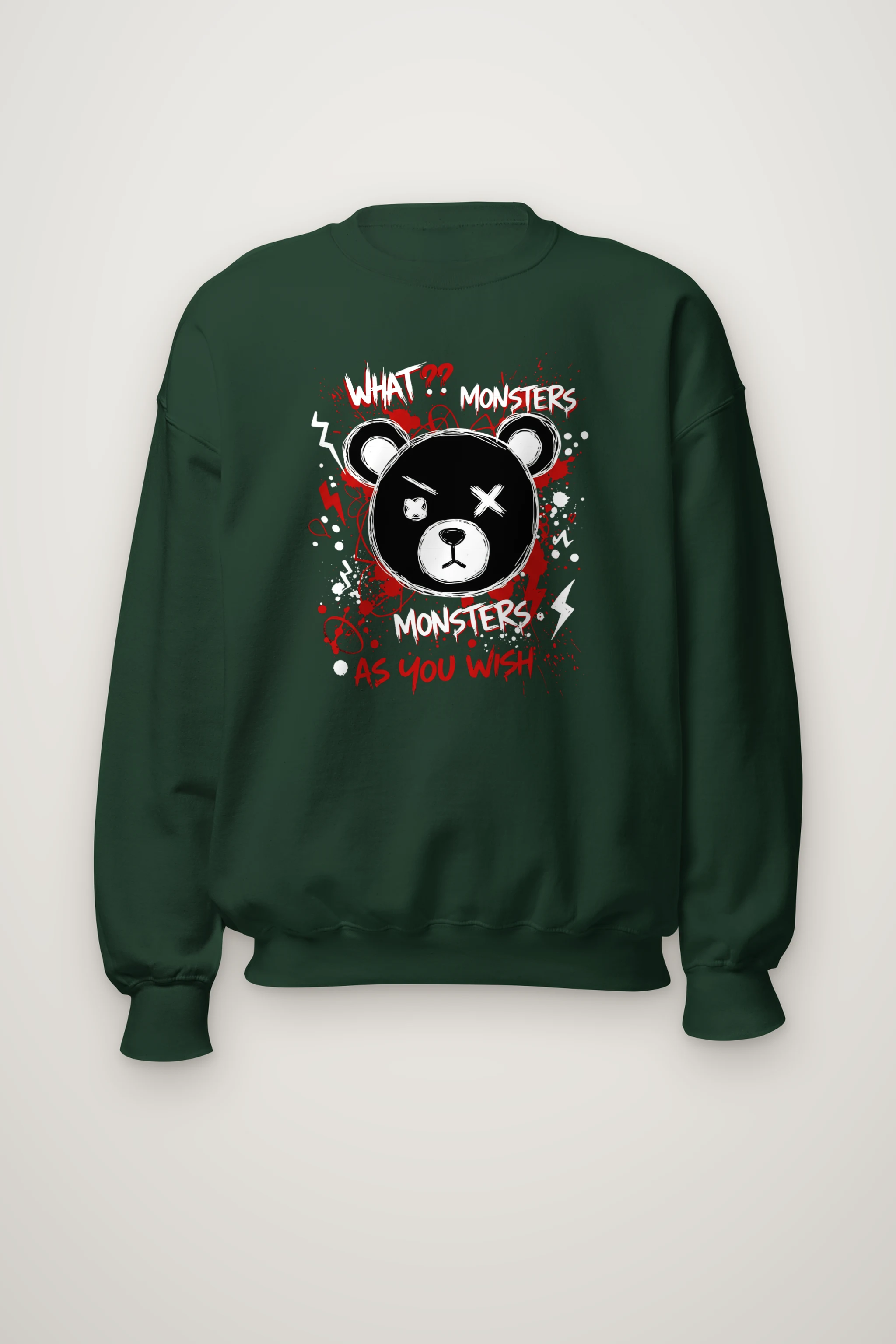 "Monsters As You Wish" Heavy Blend Unisex Crewneck Sweatshirt
