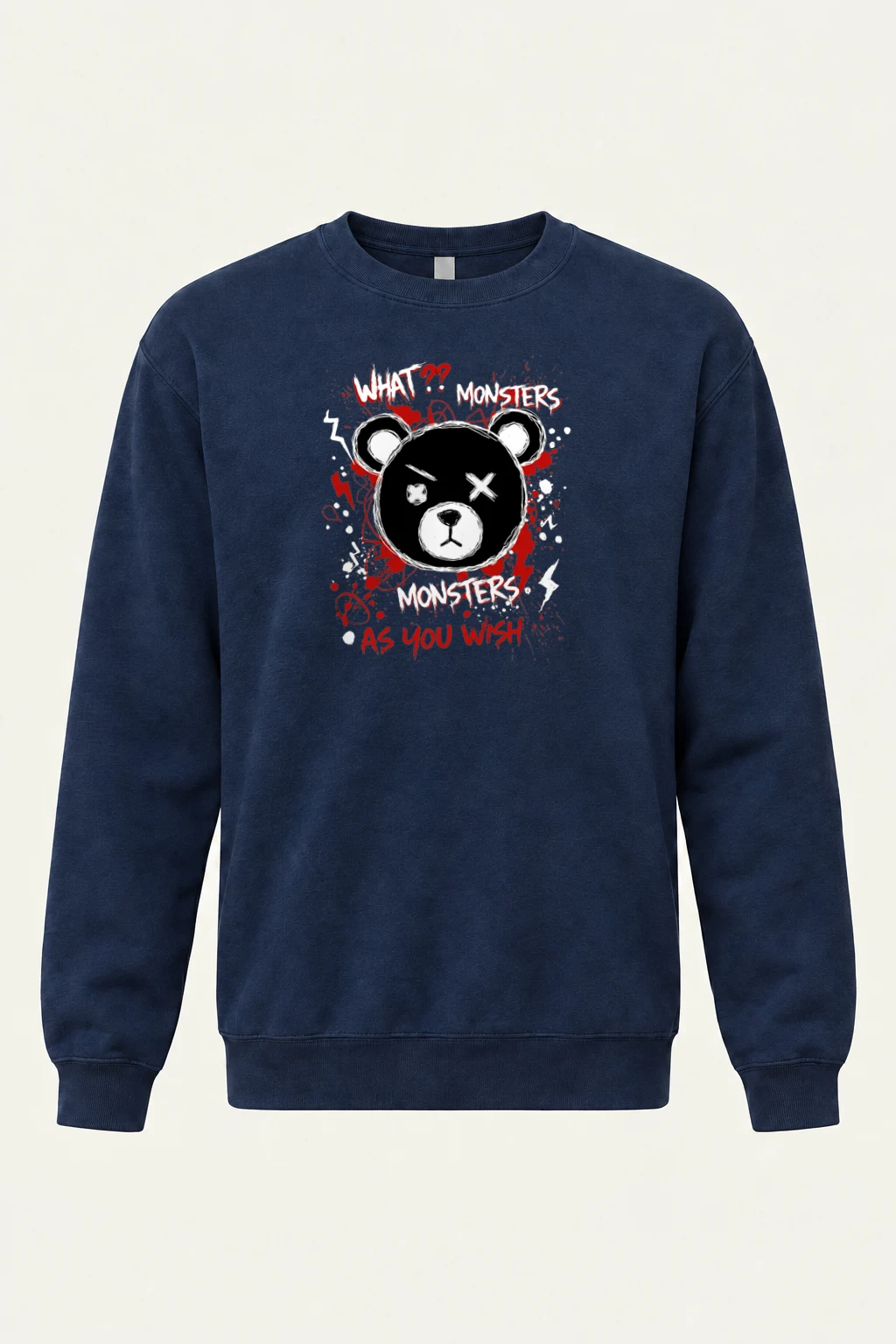 "Monsters As You Wish" Heavy Blend Unisex Crewneck Sweatshirt | Gildan 18000