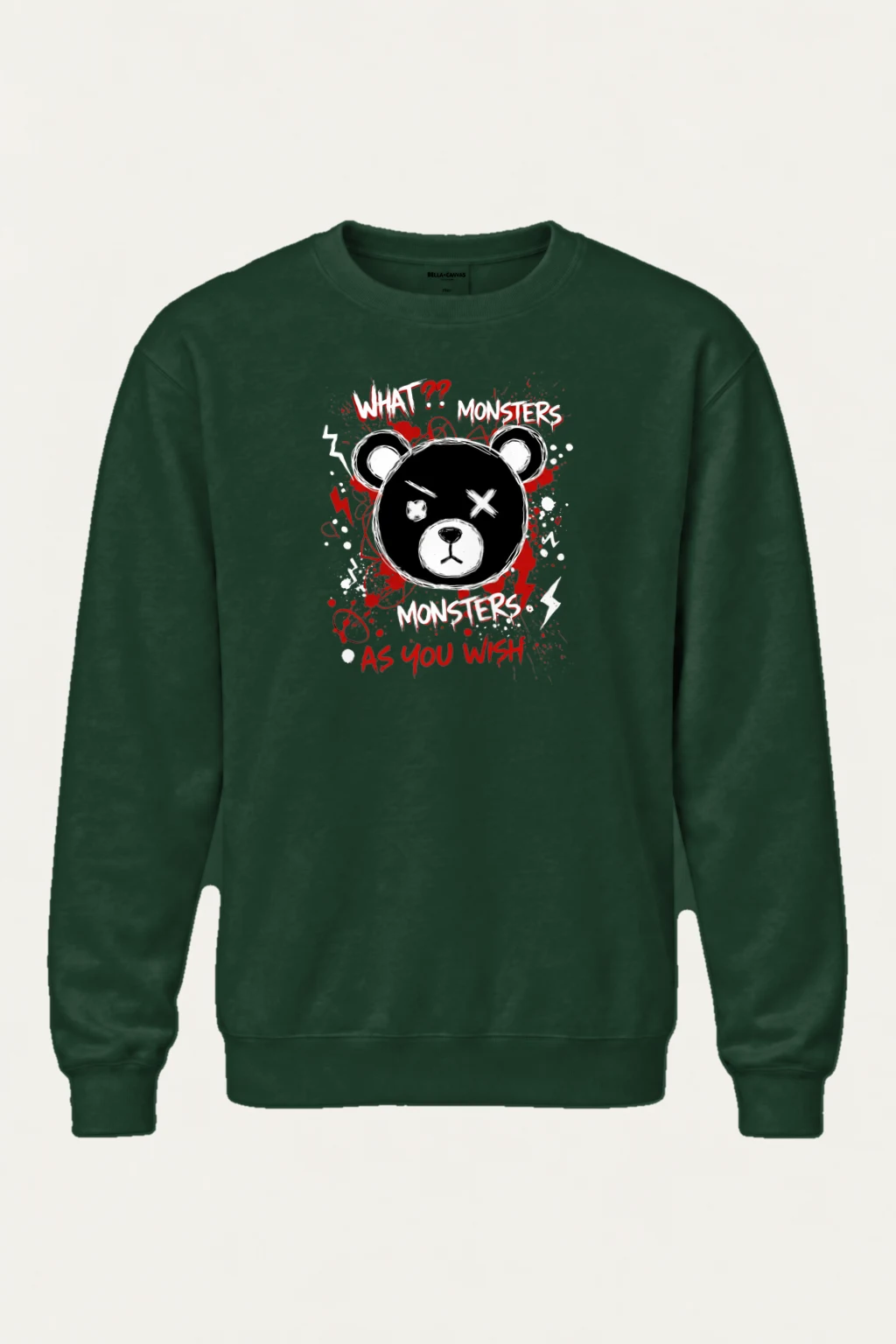 "Monsters As You Wish" Heavy Blend Unisex Crewneck Sweatshirt | Gildan 18000
