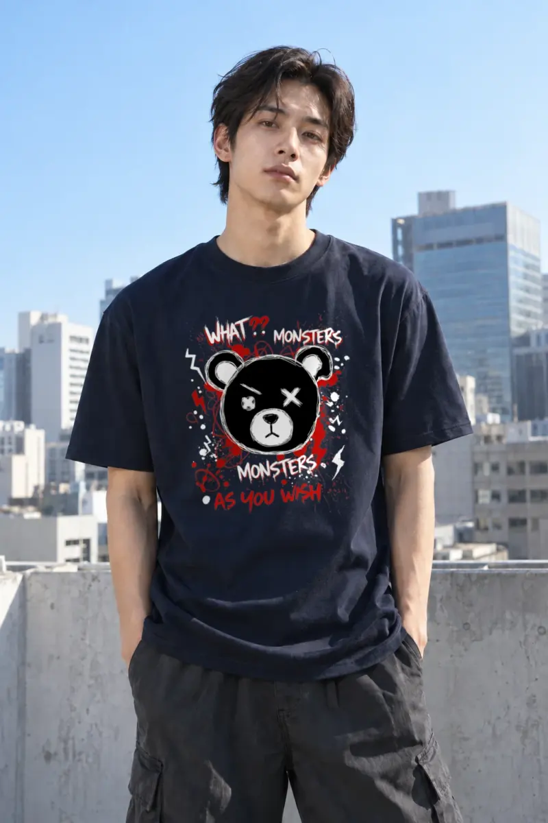 "Monsters As You Wish" Heavyweight Unisex Crewneck T-shirt | Gildan 5000