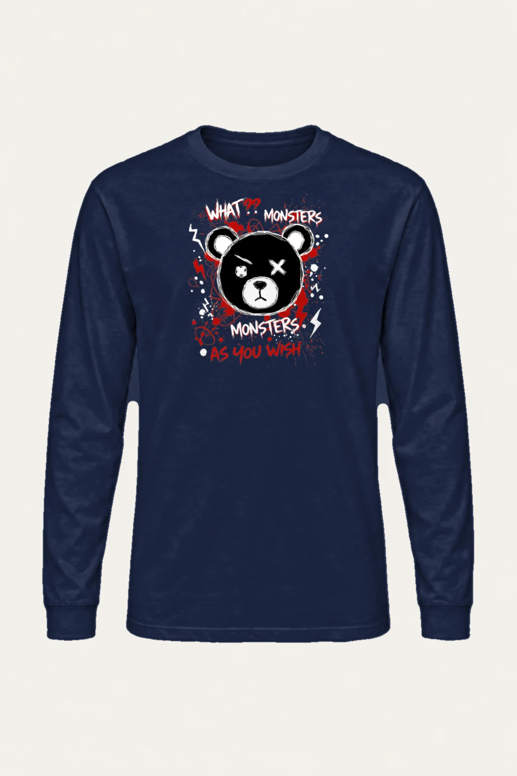 "Monsters As You Wish" Unisex Longsleeve T-shirt | Gildan 2400