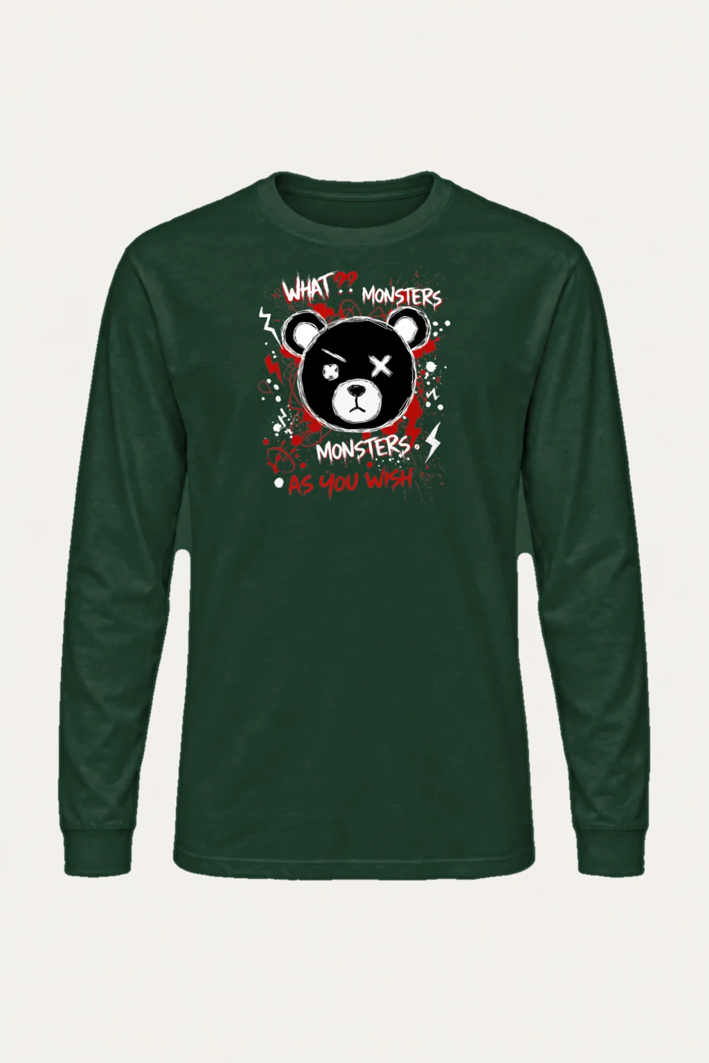 "Monsters As You Wish" Unisex Longsleeve T-shirt | Gildan 2400