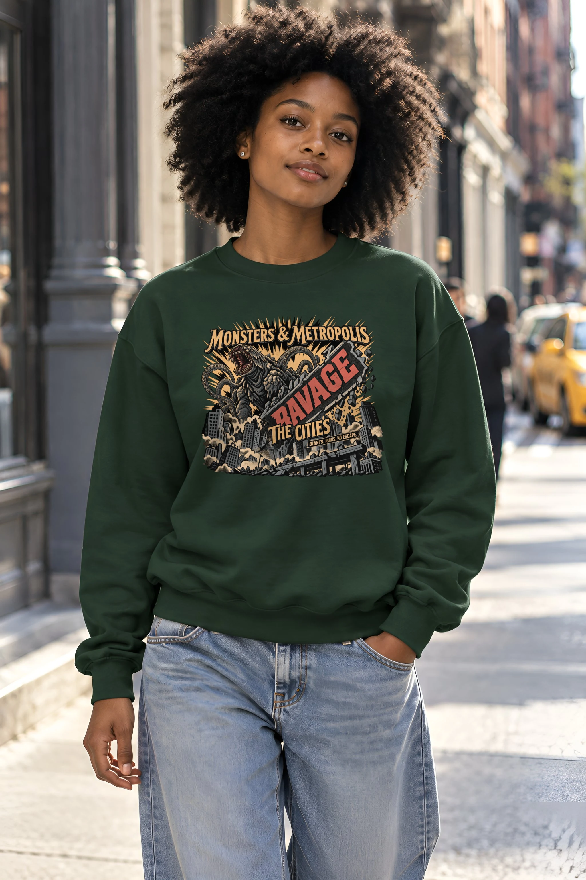 "Monsters & Metropolis" 1 Crewneck Sweatshirt