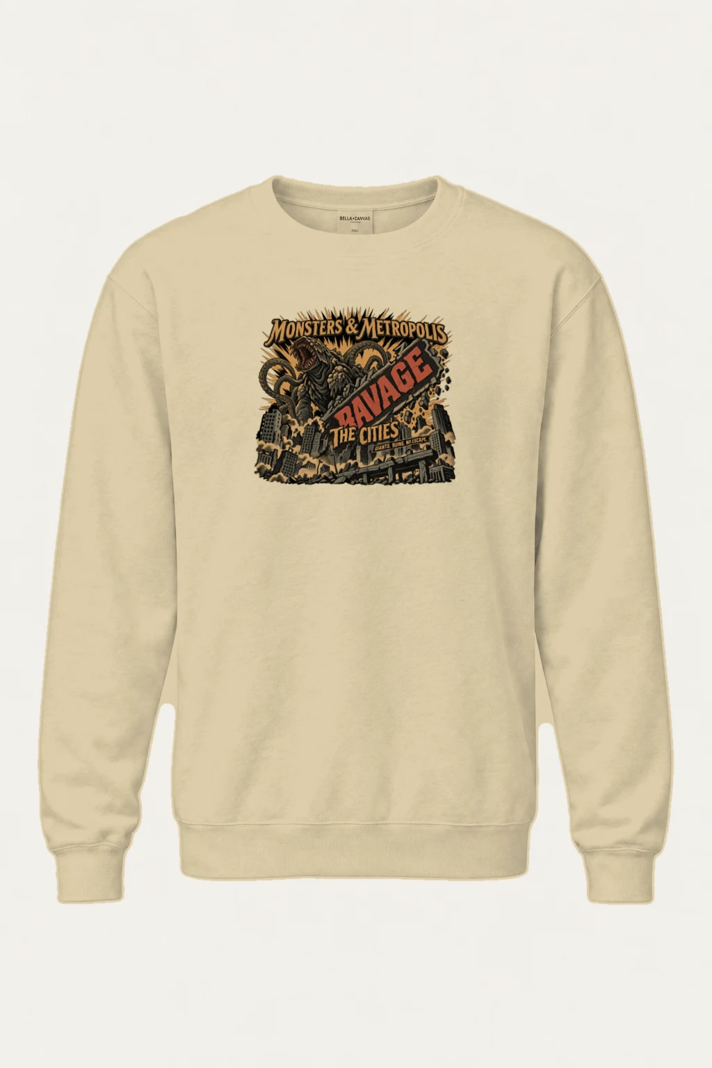 "Monsters & Metropolis" Heavy Blend Unisex Crewneck Sweatshirt | Gildan 18000