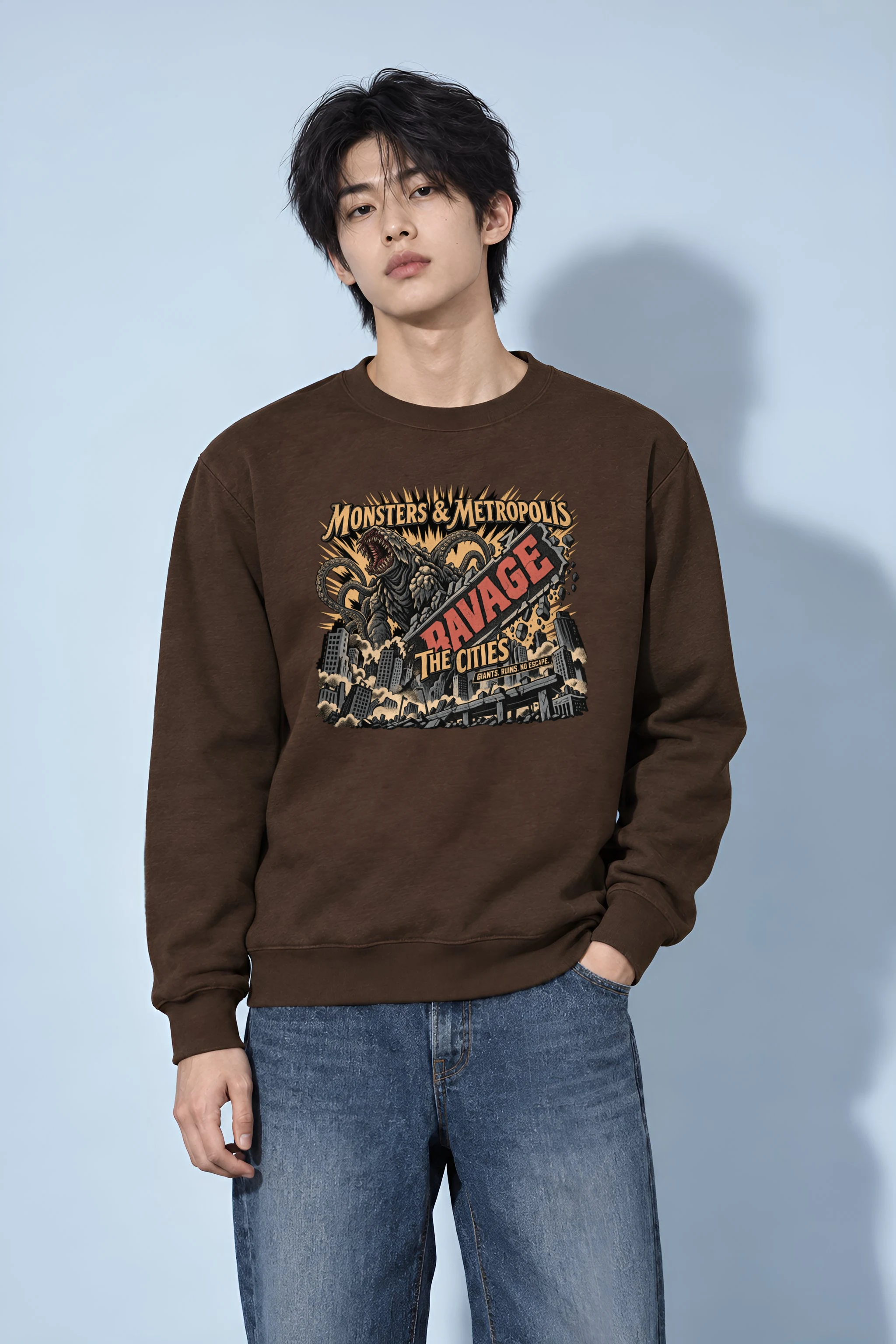 "Monsters & Metropolis" 1 Crewneck Sweatshirt