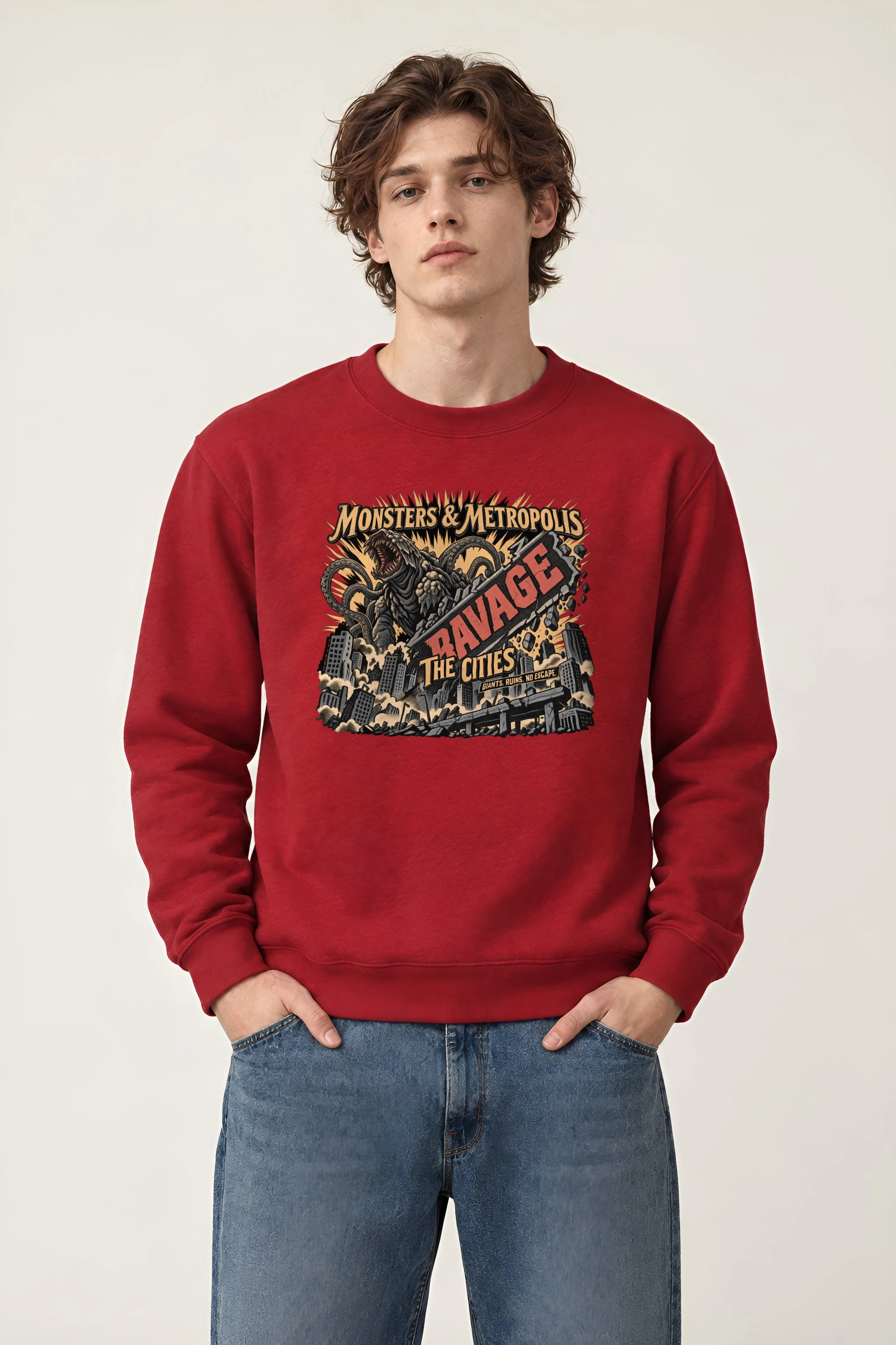 "Monsters & Metropolis" 1 Crewneck Sweatshirt