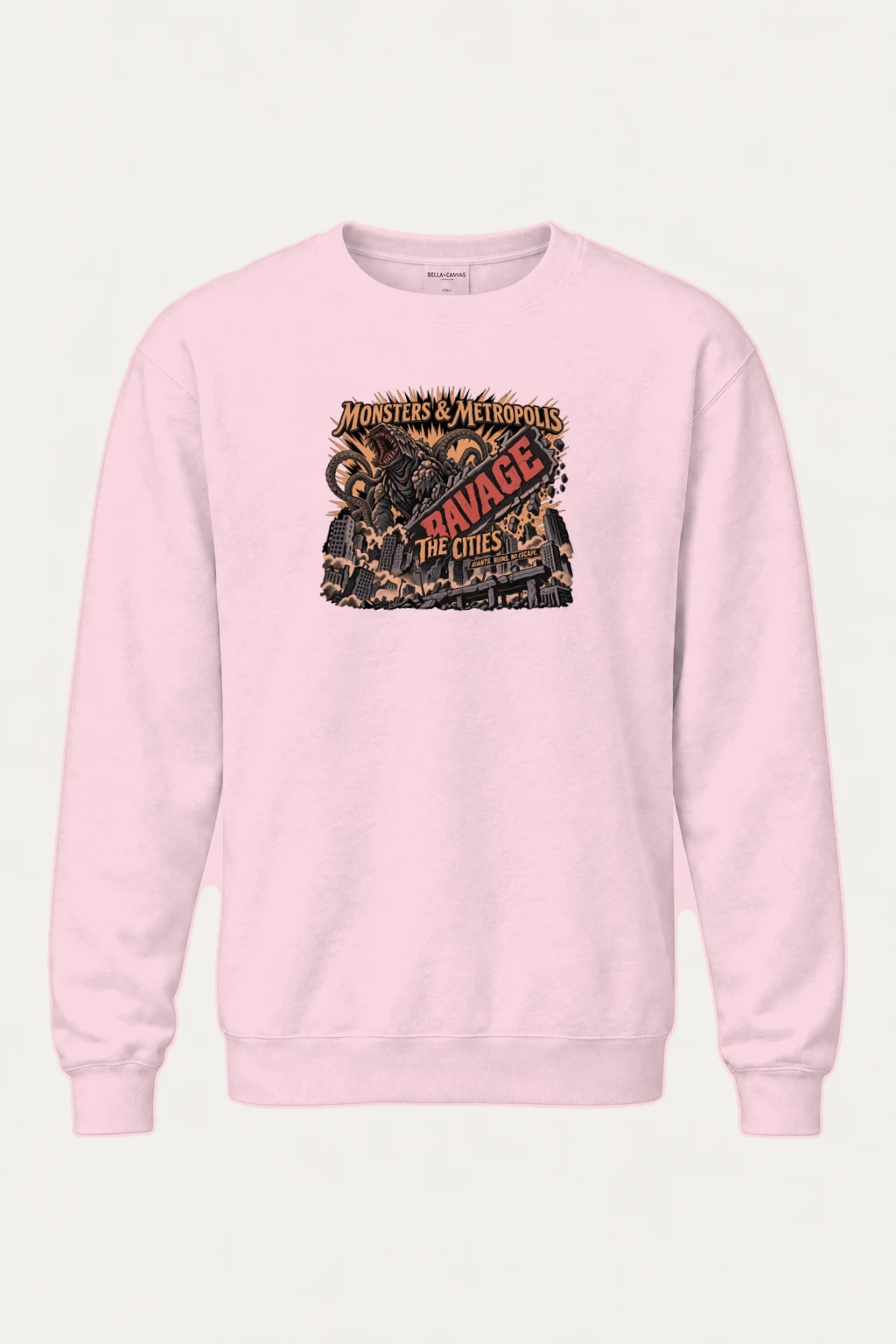 "Monsters & Metropolis" Heavy Blend Unisex Crewneck Sweatshirt | Gildan 18000