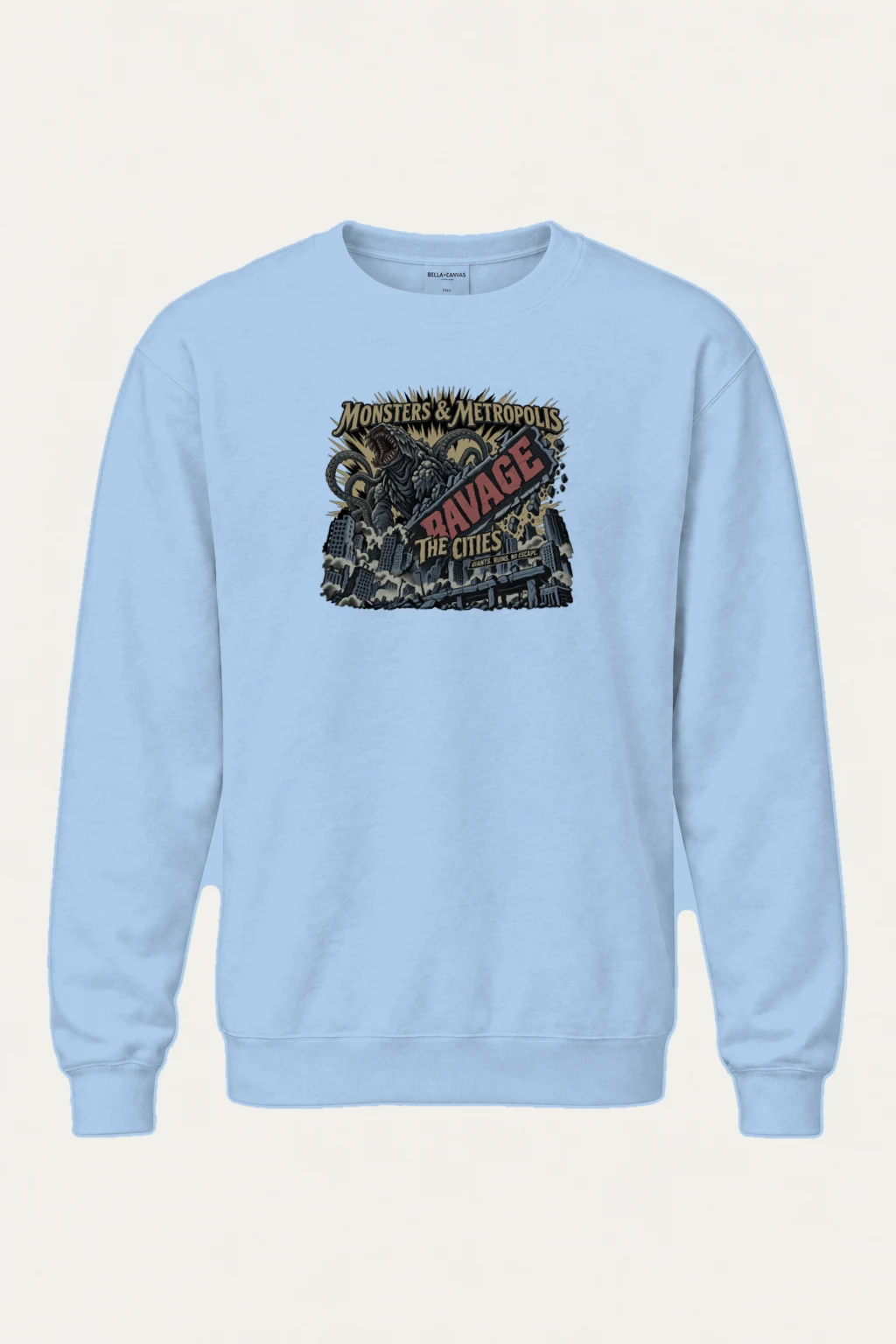 "Monsters & Metropolis" Heavy Blend Unisex Crewneck Sweatshirt | Gildan 18000