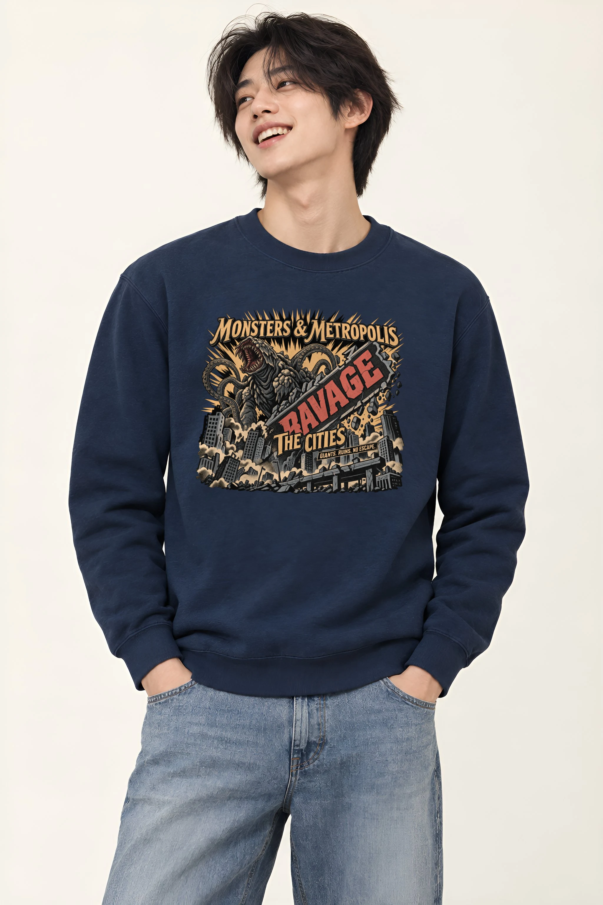 "Monsters & Metropolis" 1 Crewneck Sweatshirt