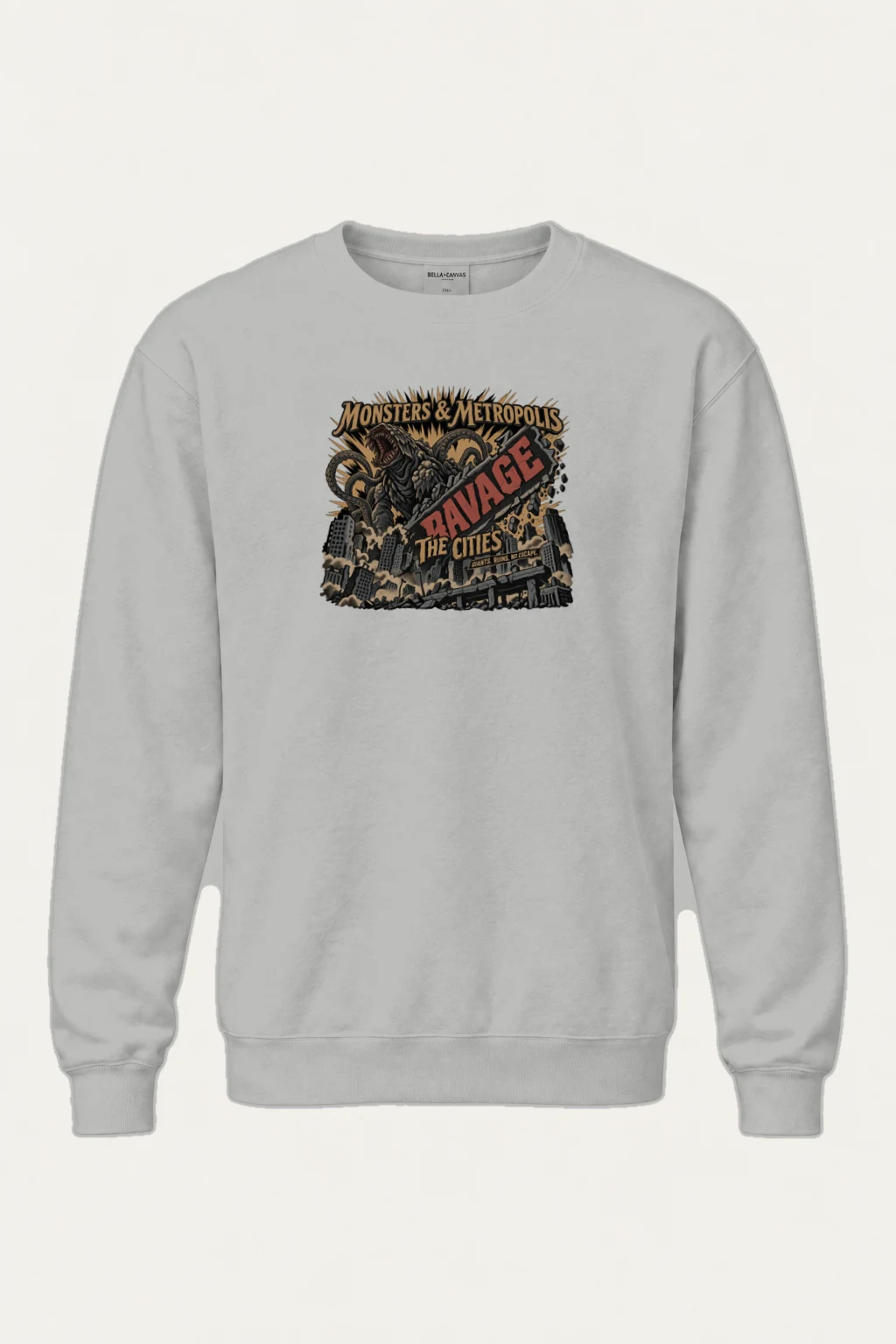 "Monsters & Metropolis" Heavy Blend Unisex Crewneck Sweatshirt | Gildan 18000
