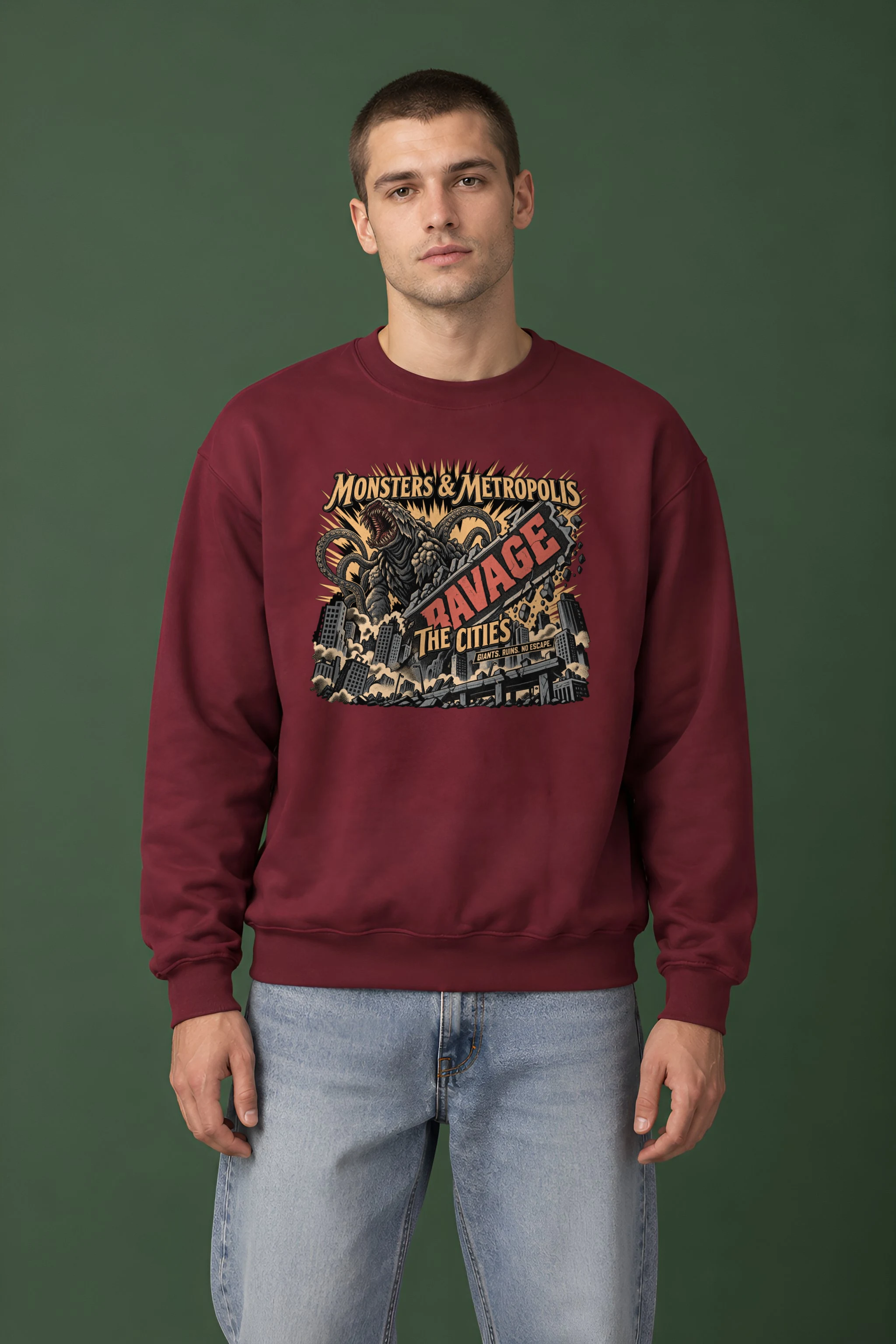 "Monsters & Metropolis" 1 Crewneck Sweatshirt