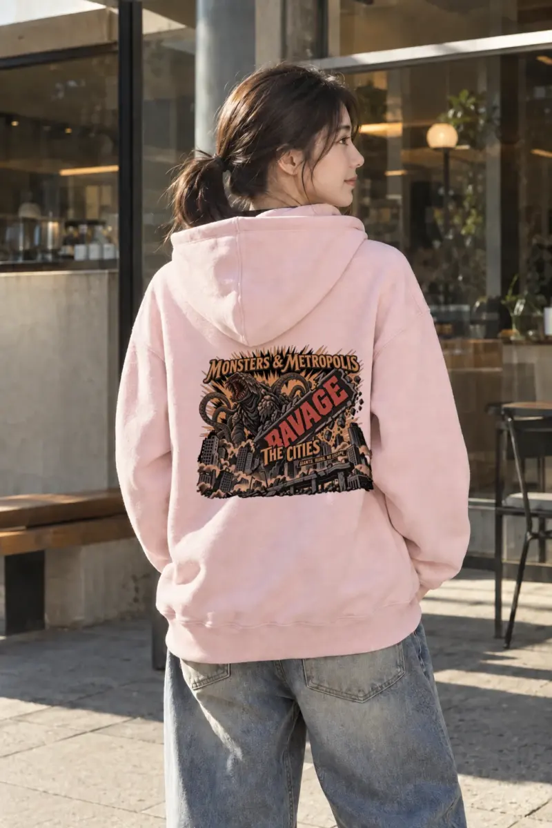 "Monsters & Metropolis" Heavy Blend Unisex Pullover Hoodie | Gildan 18500