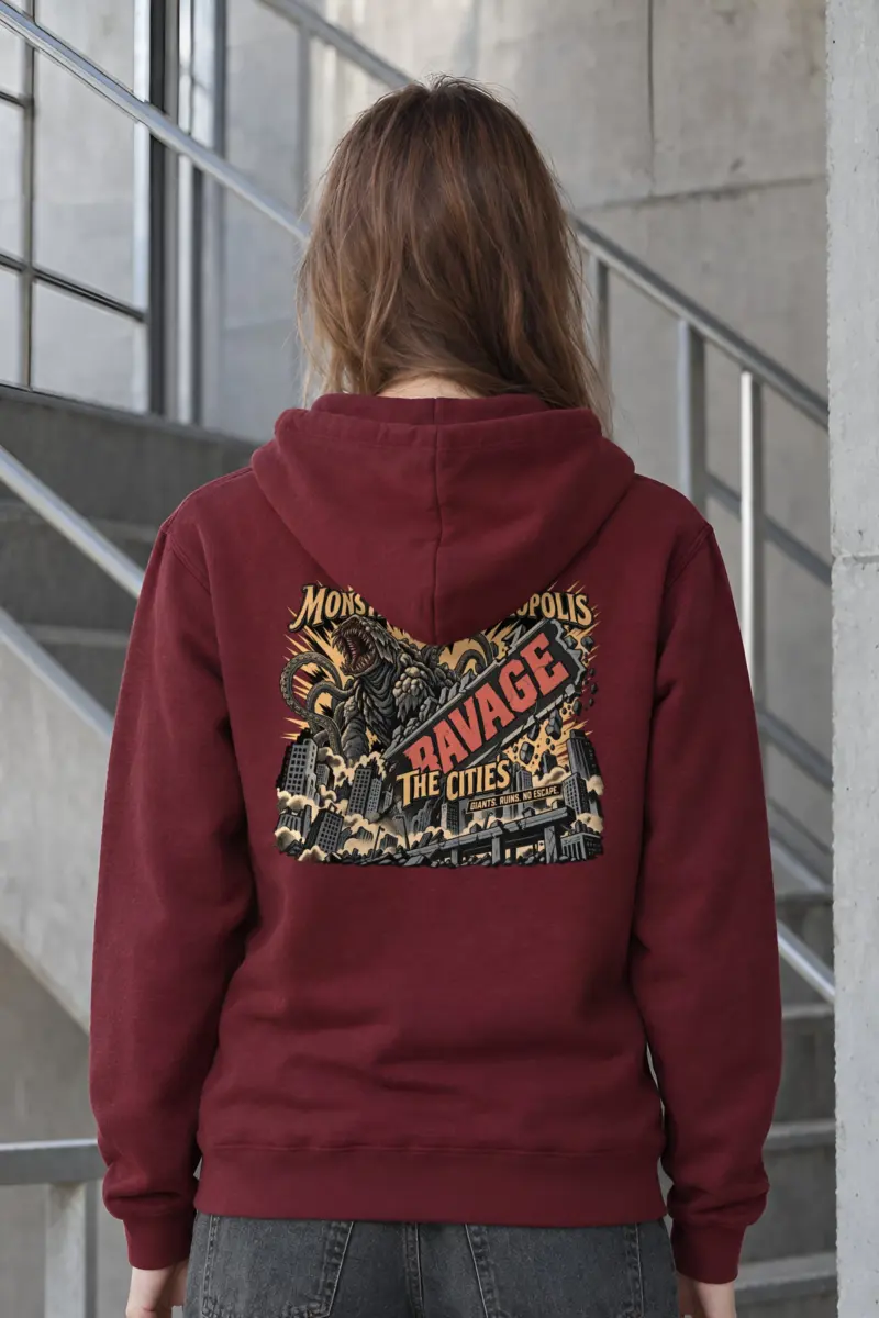 "Monsters & Metropolis" Heavy Blend Unisex Pullover Hoodie