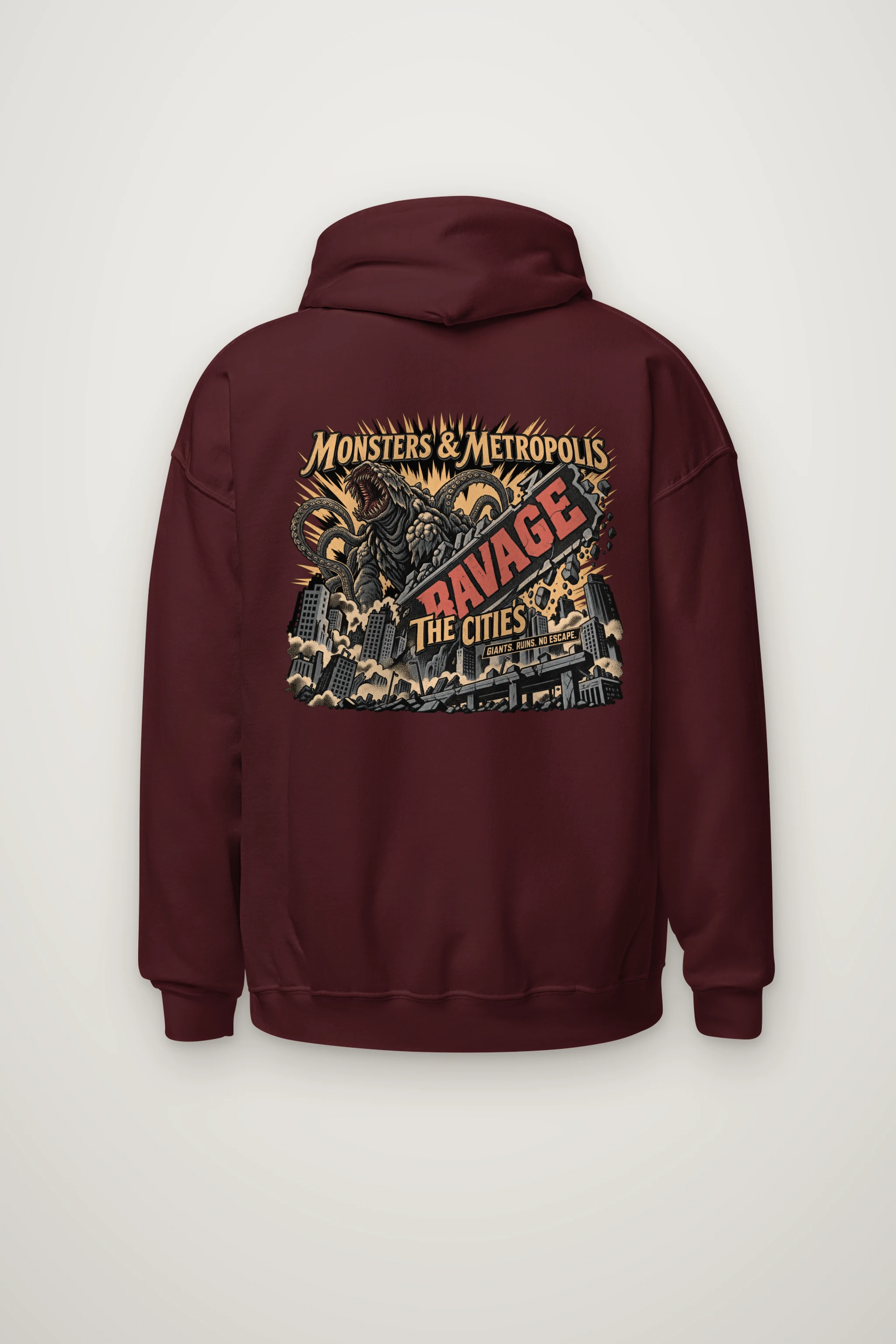 "Monsters & Metropolis" Heavy Blend Unisex Pullover Hoodie
