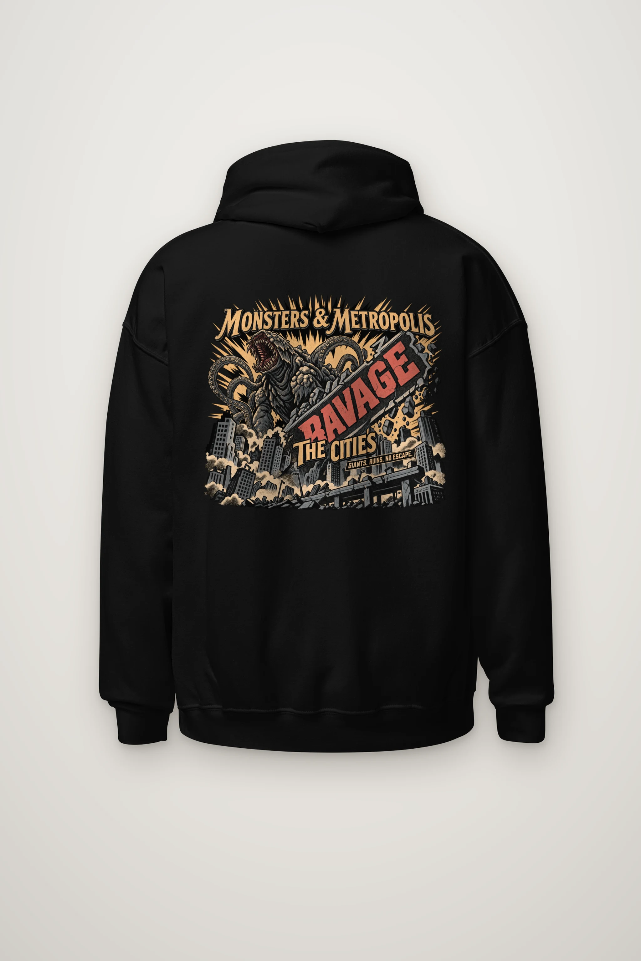 "Monsters & Metropolis" Heavy Blend Unisex Pullover Hoodie