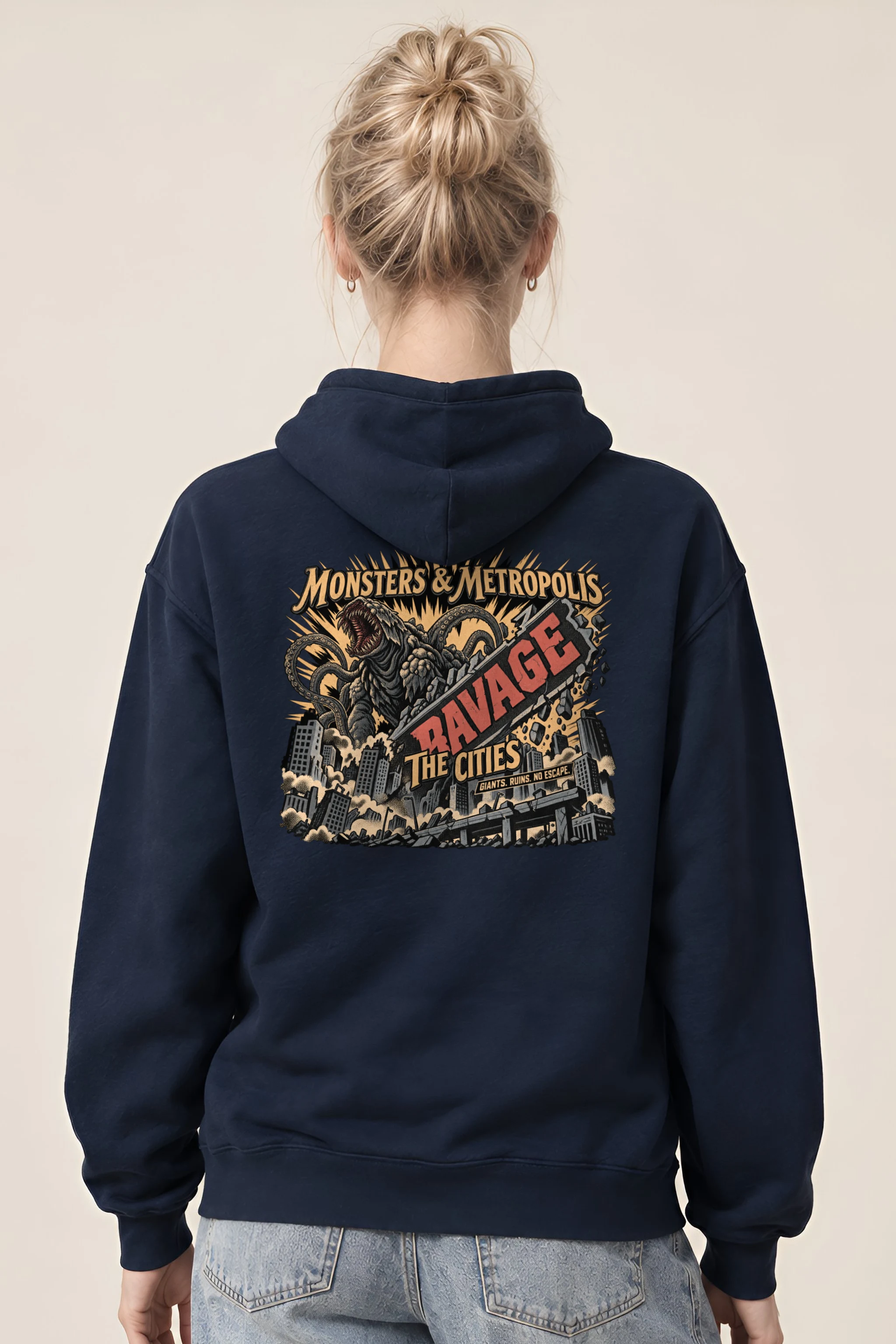 "Monsters & Metropolis" 1 Pullover Hoodie