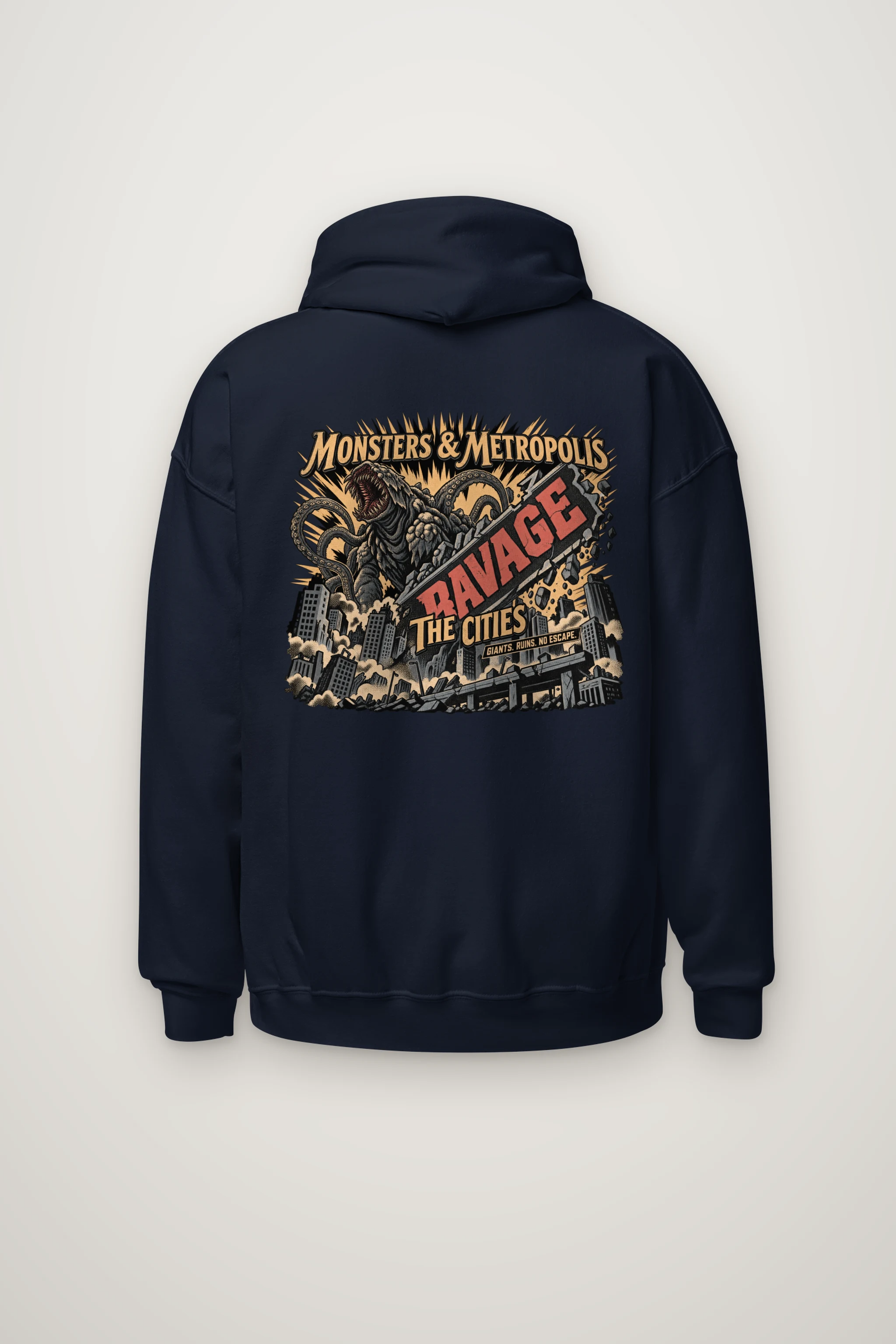 "Monsters & Metropolis" Heavy Blend Unisex Pullover Hoodie