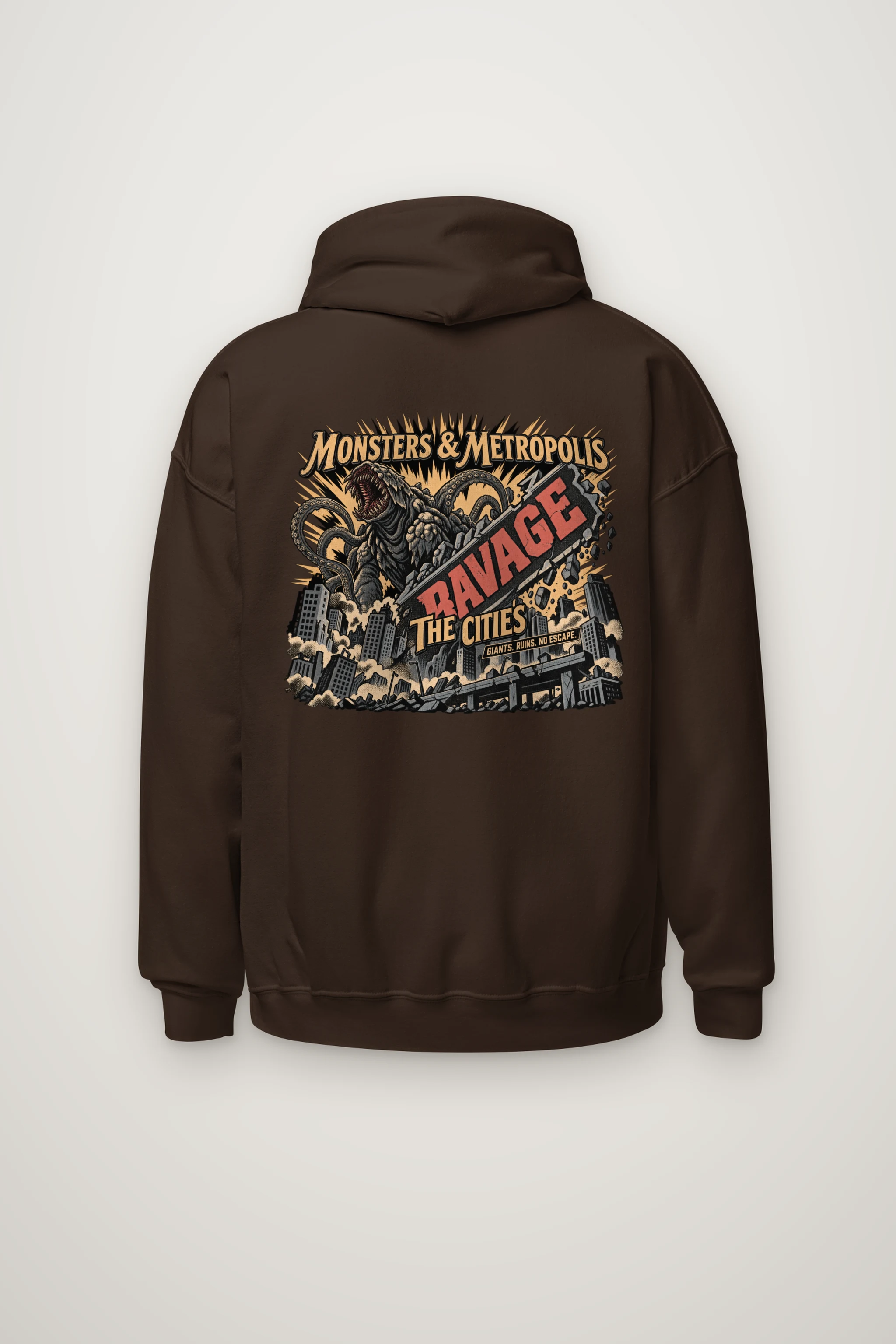 "Monsters & Metropolis" Heavy Blend Unisex Pullover Hoodie