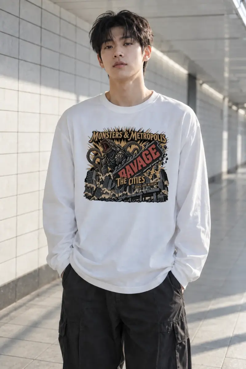 "Monsters & Metropolis" Unisex Longsleeve T-shirt | Gildan 2400