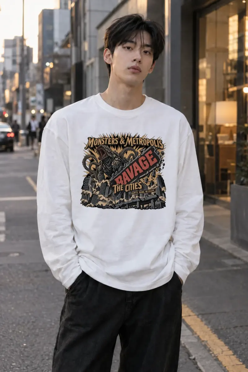 "Monsters & Metropolis" Unisex Longsleeve T-shirt | Gildan 2400