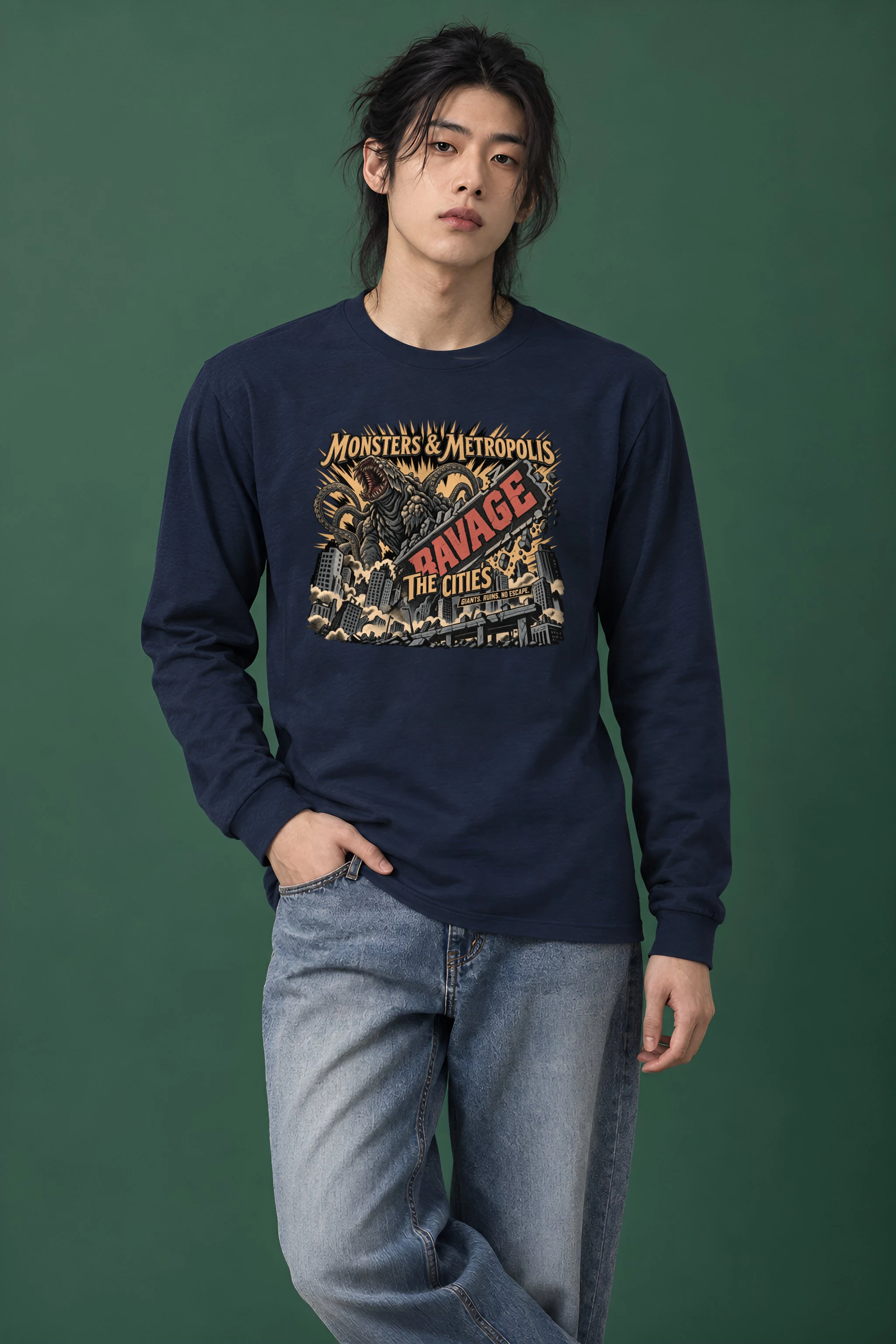 "Monsters & Metropolis" Unisex Longsleeve T-shirt