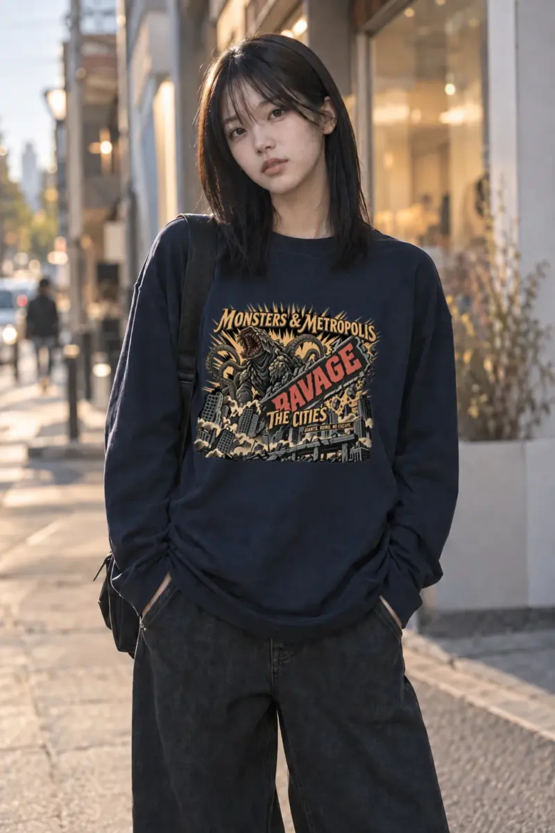 "Monsters & Metropolis" Unisex Longsleeve T-shirt | Gildan 2400