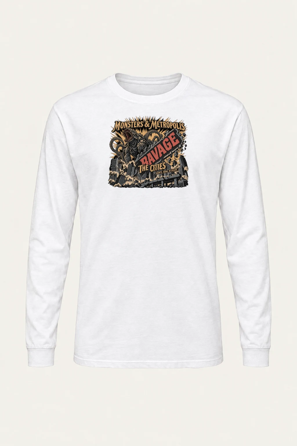 "Monsters & Metropolis" Unisex Longsleeve T-shirt | Gildan 2400