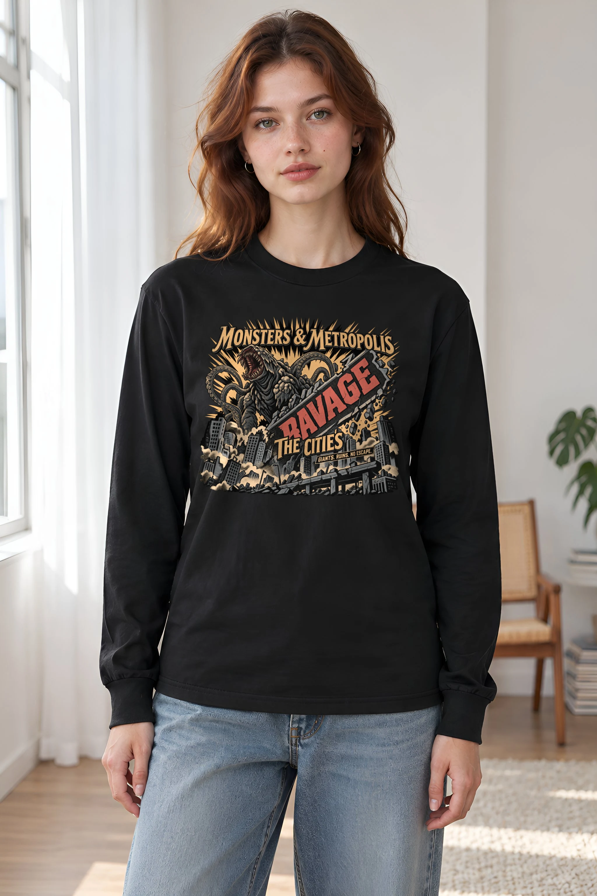 "Monsters & Metropolis" Unisex Longsleeve T-shirt