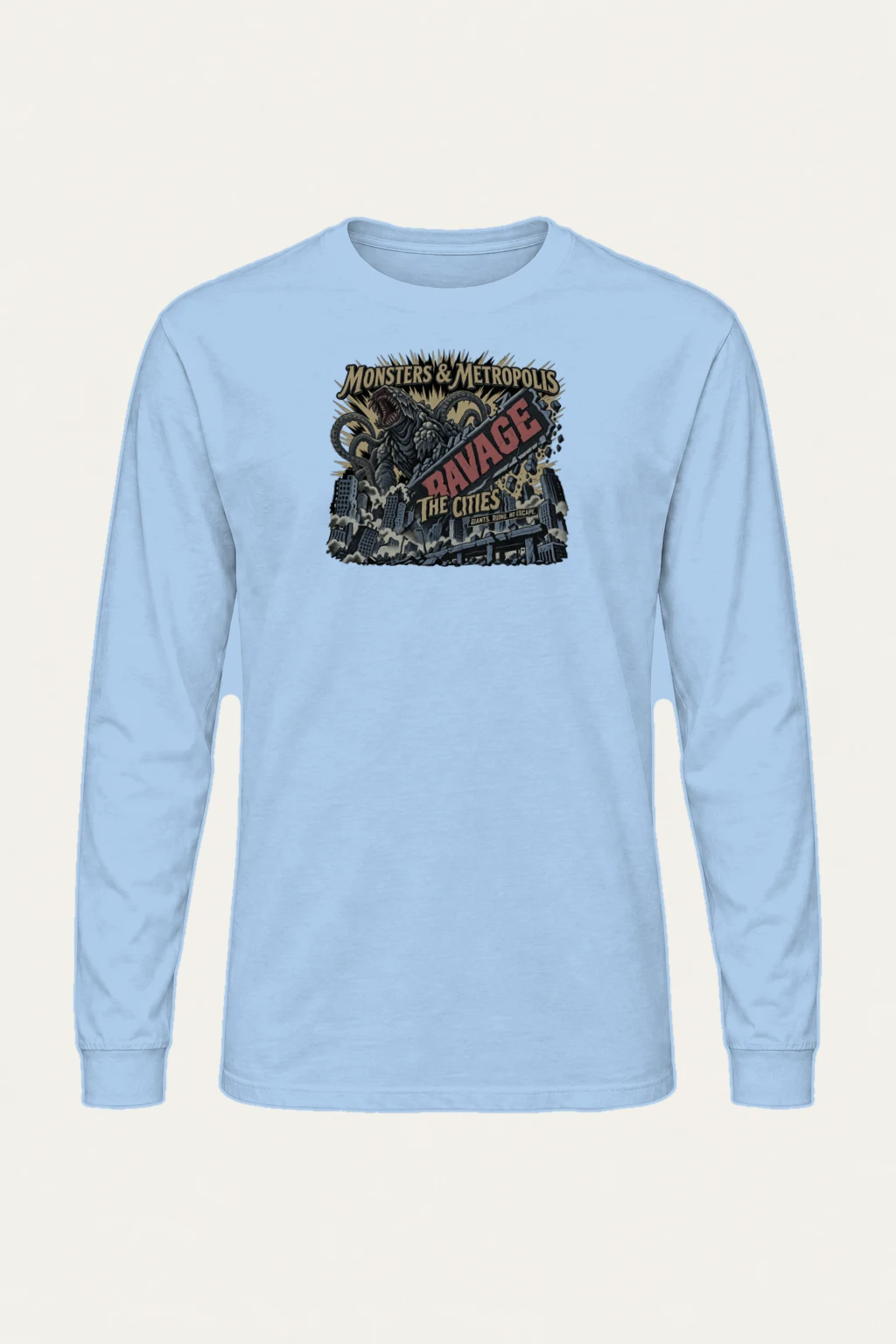 "Monsters & Metropolis" Unisex Longsleeve T-shirt | Gildan 2400
