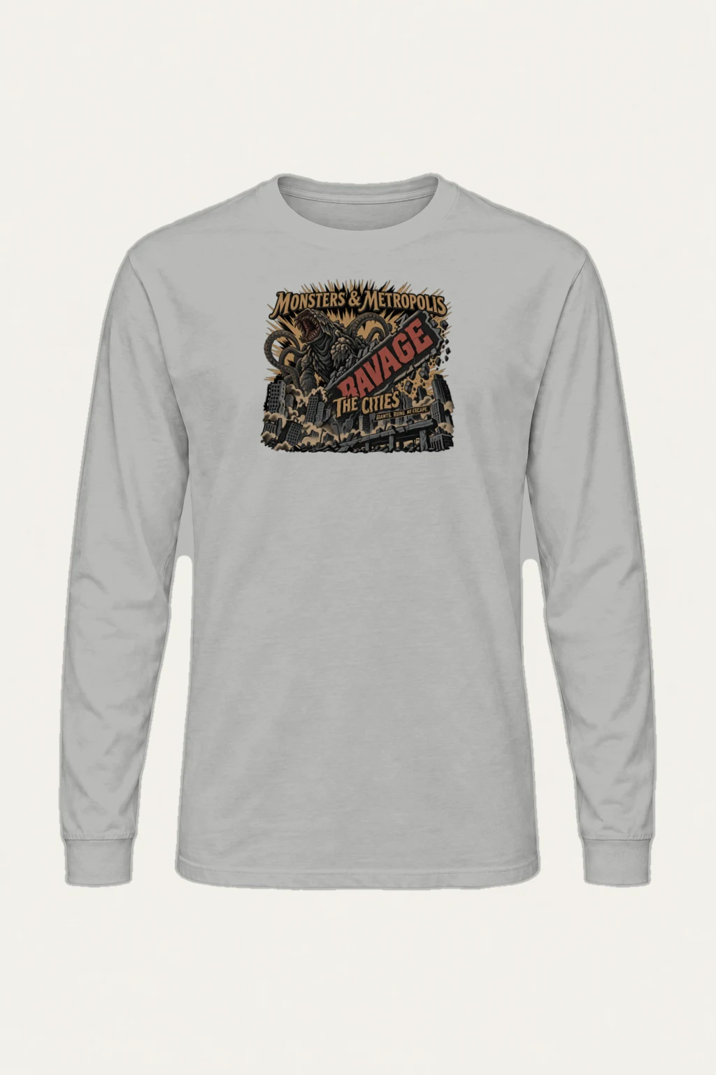 "Monsters & Metropolis" Unisex Longsleeve T-shirt | Gildan 2400