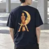 "Moon Guitar Muse" Heavyweight Unisex Crewneck T-shirt | Gildan 5000