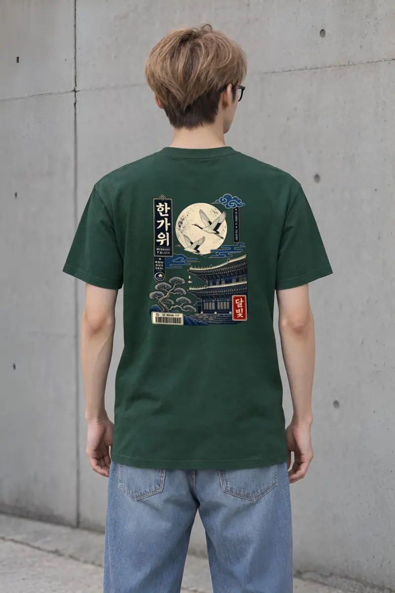 "Moon Over Seoul" Heavyweight Unisex Crewneck T-shirt