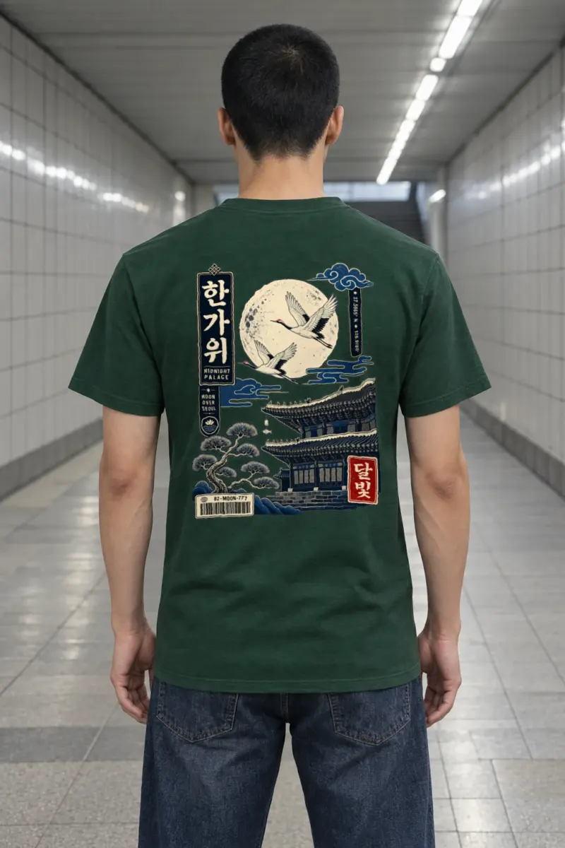 "Moon Over Seoul" Heavyweight Unisex Crewneck T-shirt