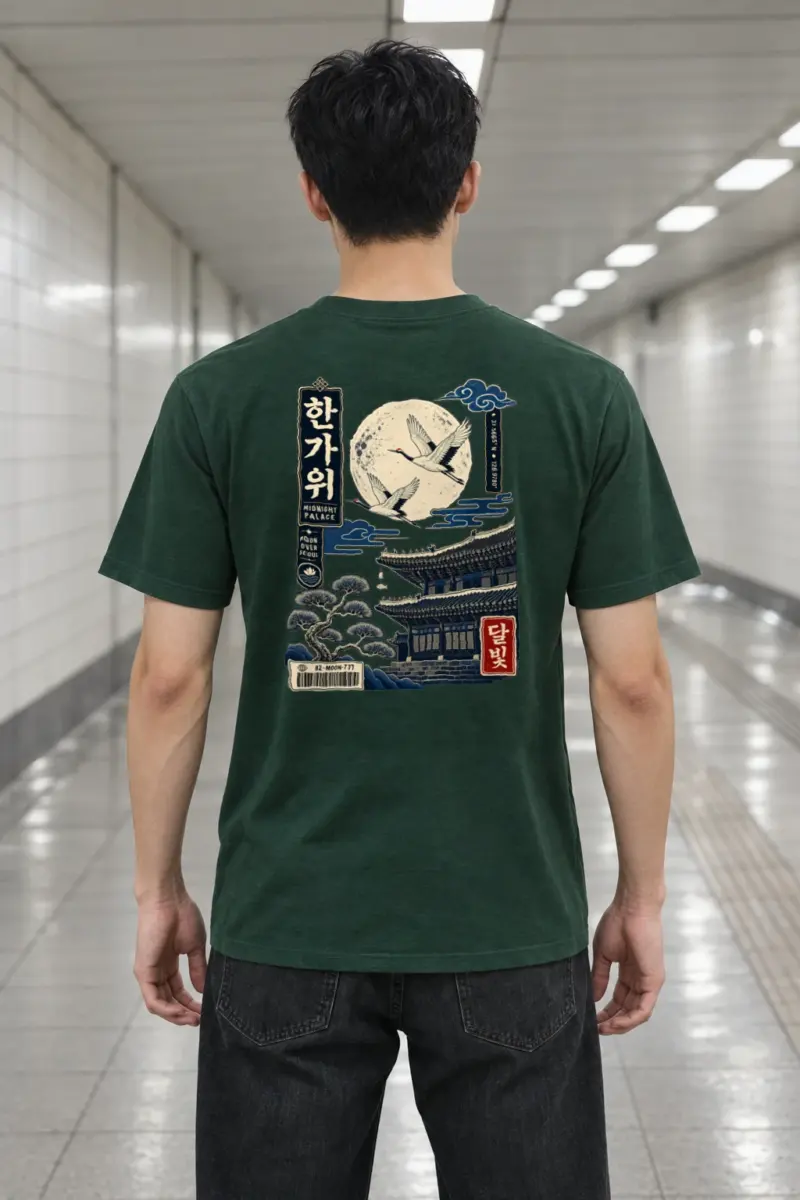 "Moon Over Seoul" Heavyweight Unisex Crewneck T-shirt