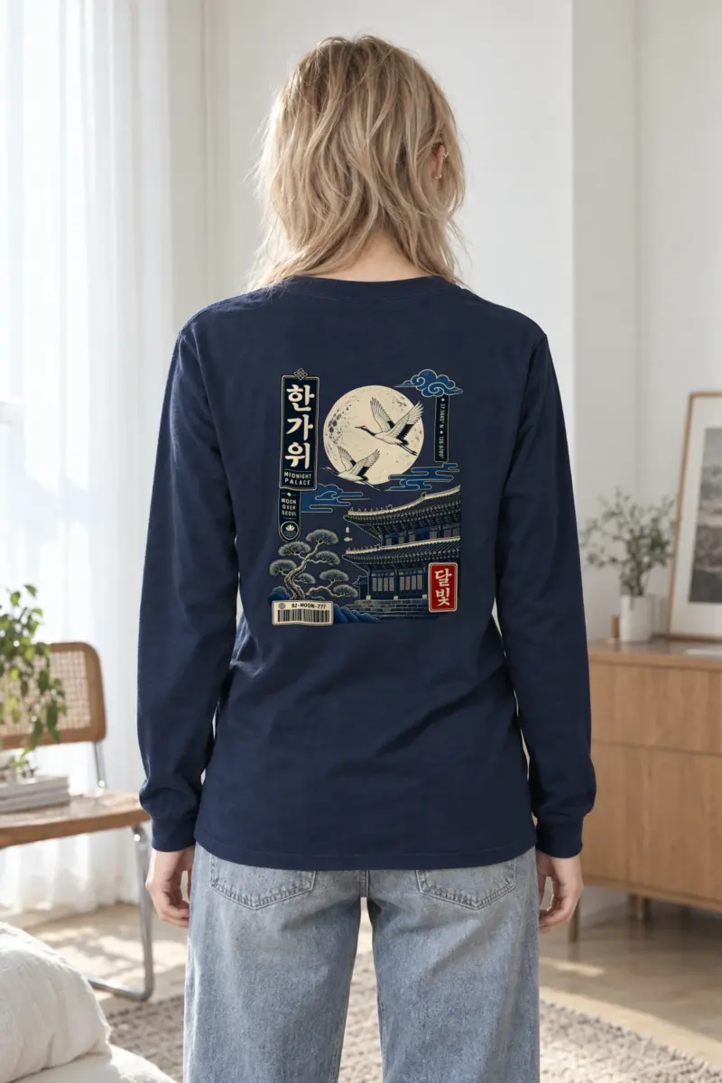 "Moon Over Seoul" Unisex Longsleeve T-shirt