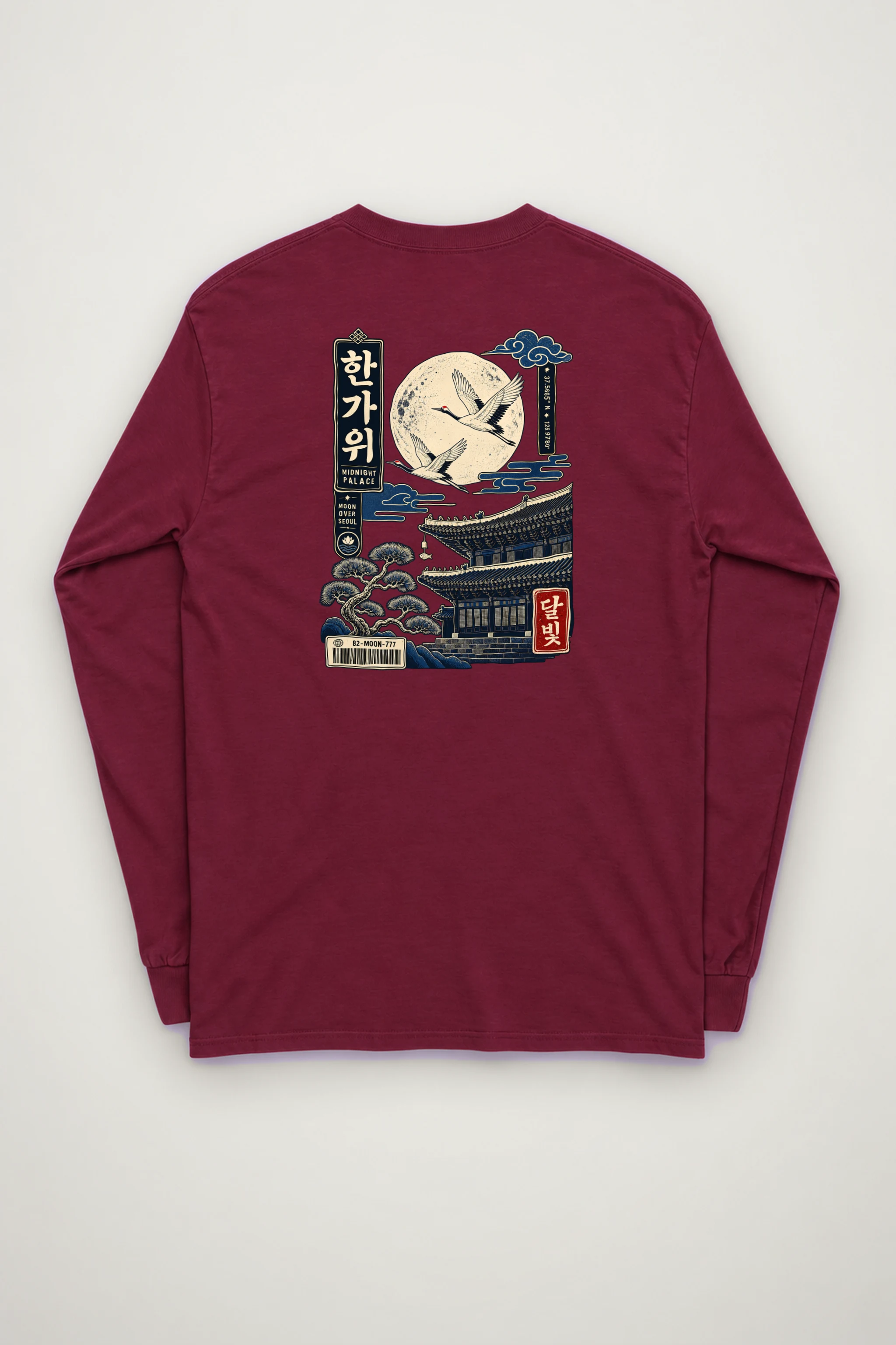 "Moon Over Seoul" Unisex Longsleeve T-shirt