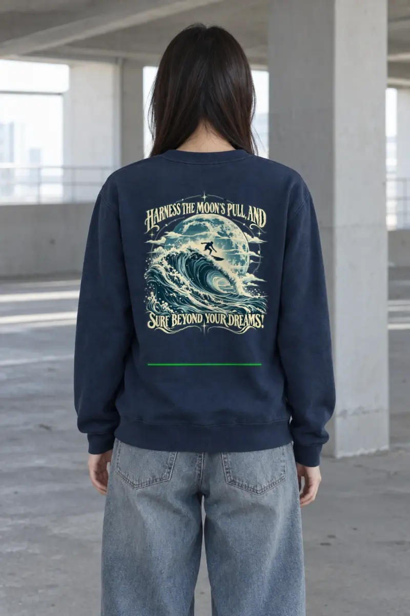 "Moon Pull" Heavy Blend Unisex Crewneck Sweatshirt | Gildan 18000