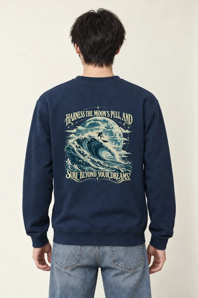 "Moon Pull" Heavy Blend Unisex Crewneck Sweatshirt