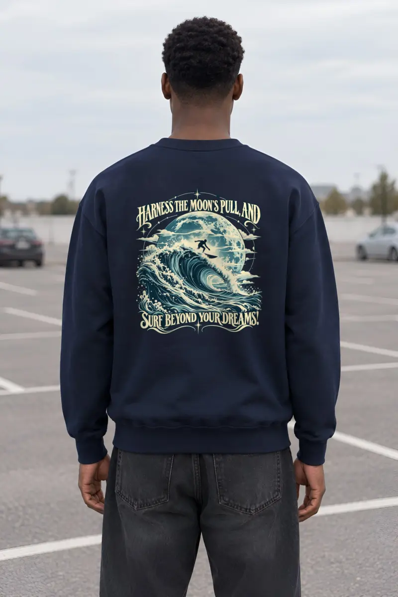 "Moon Pull" Heavy Blend Unisex Crewneck Sweatshirt