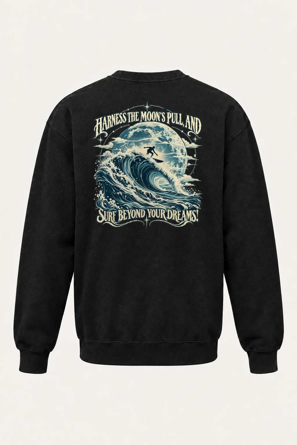 "Moon Pull" Heavy Blend Unisex Crewneck Sweatshirt | Gildan 18000