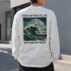 "Moon Pull Surf" Unisex Longsleeve T-shirt | Gildan 2400