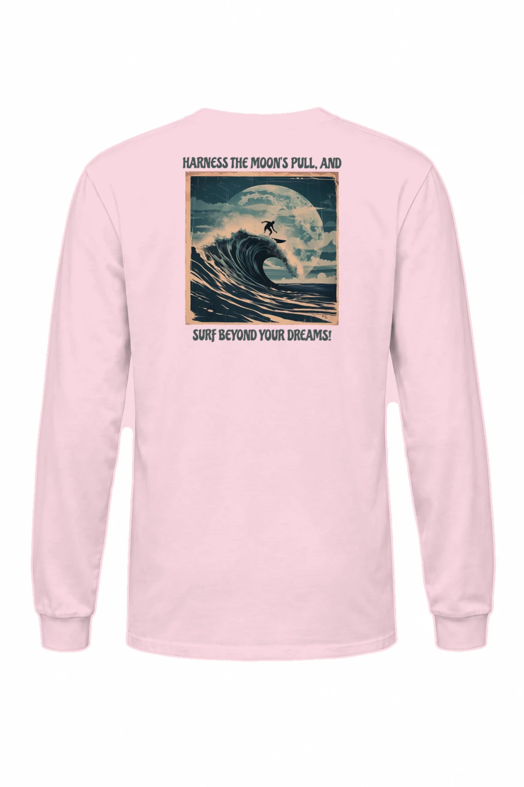 "Moon Pull Surf" Unisex Longsleeve T-shirt | Gildan 2400