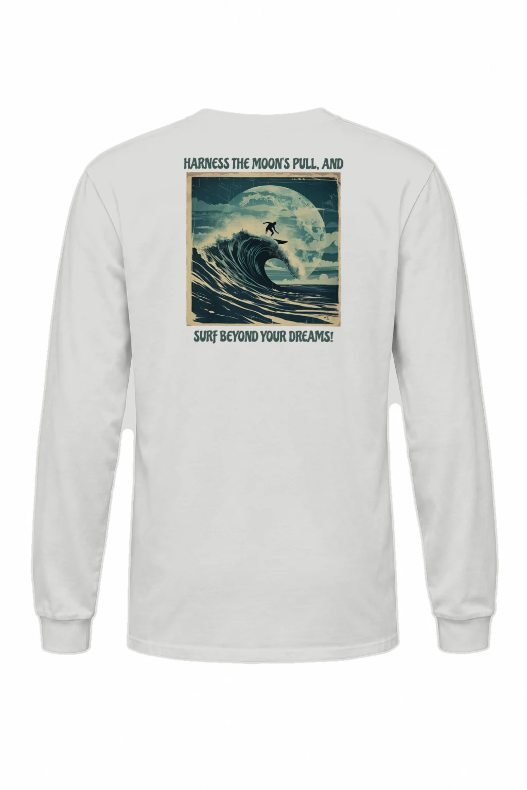 "Moon Pull Surf" Unisex Longsleeve T-shirt | Gildan 2400